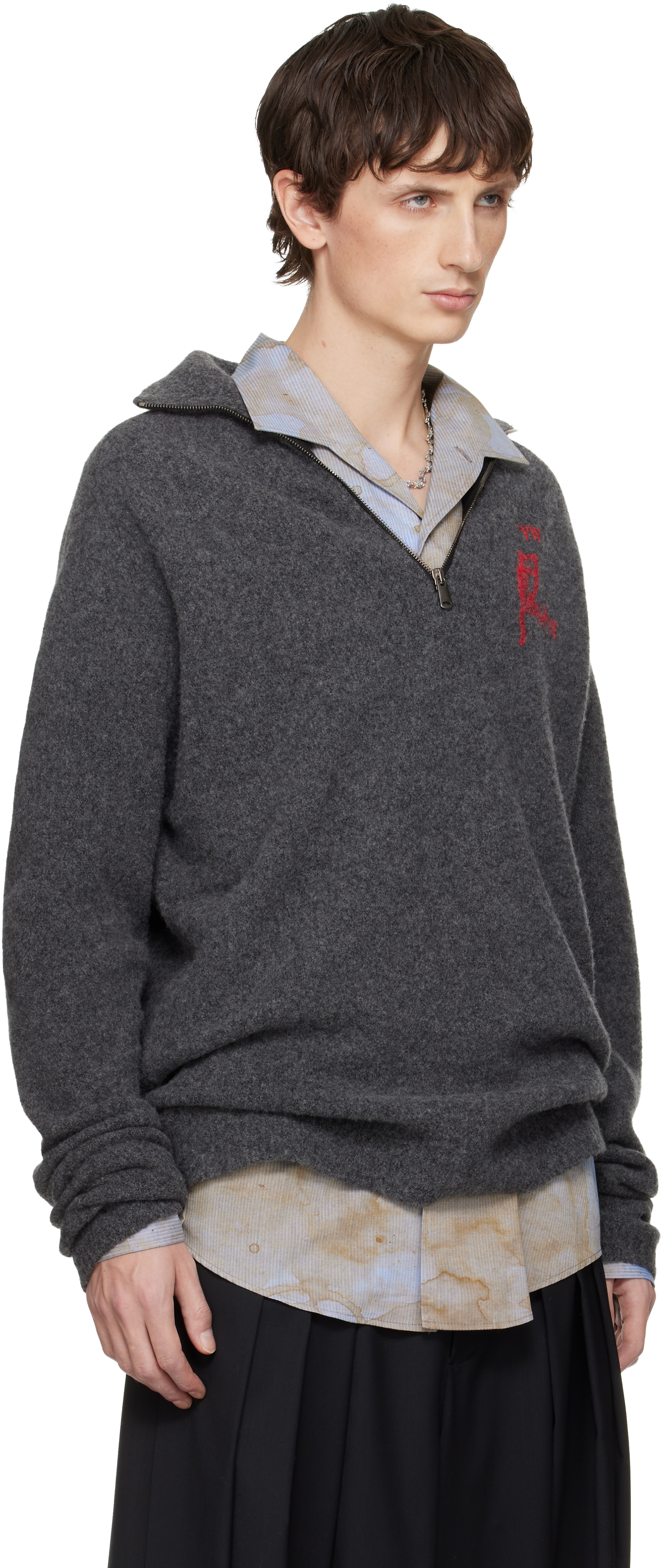 Vivienne Westwood Logo Track Jacket In Gray