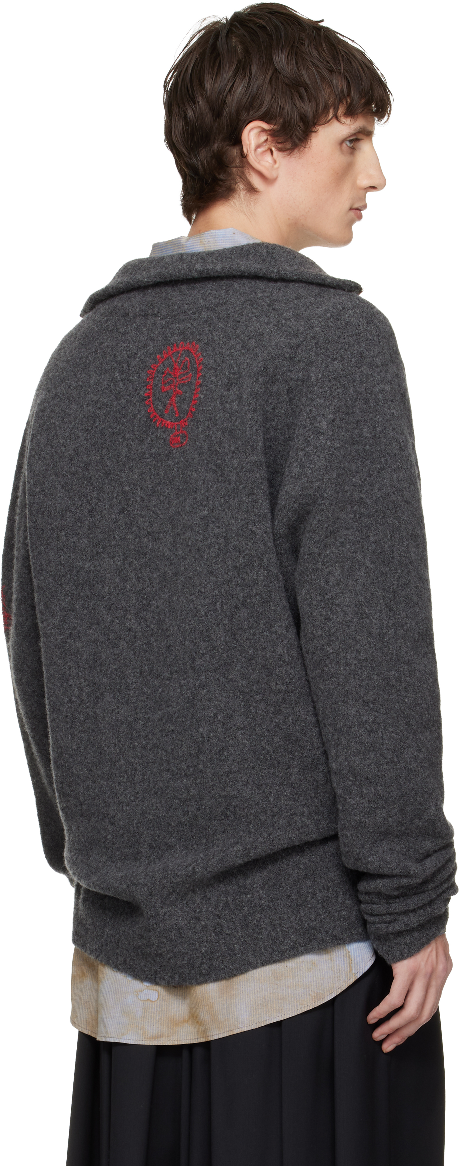 Vivienne Westwood Logo Track Jacket In Gray