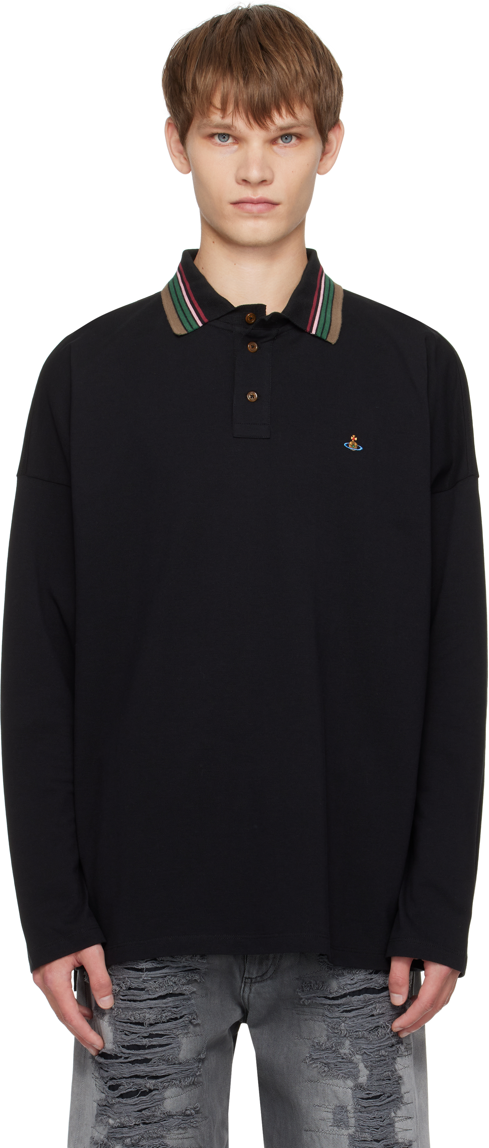 Vivienne Westwood　MAN ブラックポロシャツ ヴィヴィアンウエストウッドマン Vivienne Westwood MAN