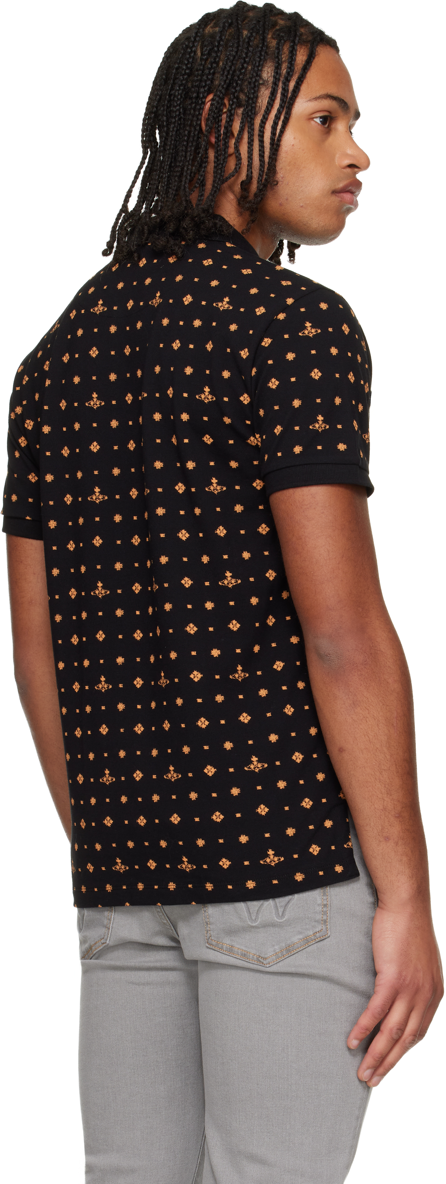 Vivienne Westwood Classic Polo T Shirt Black In Black