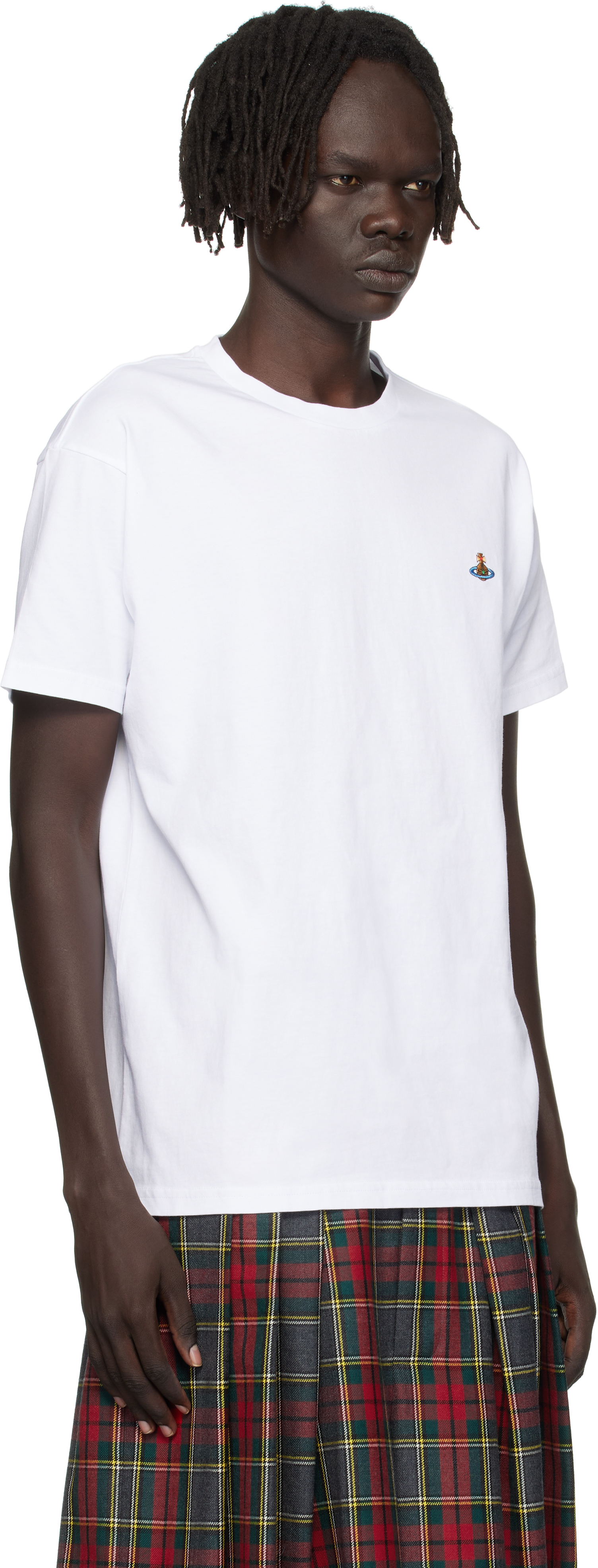 Vivienne Westwood White Classic Multicolor Orb T-shirt In White