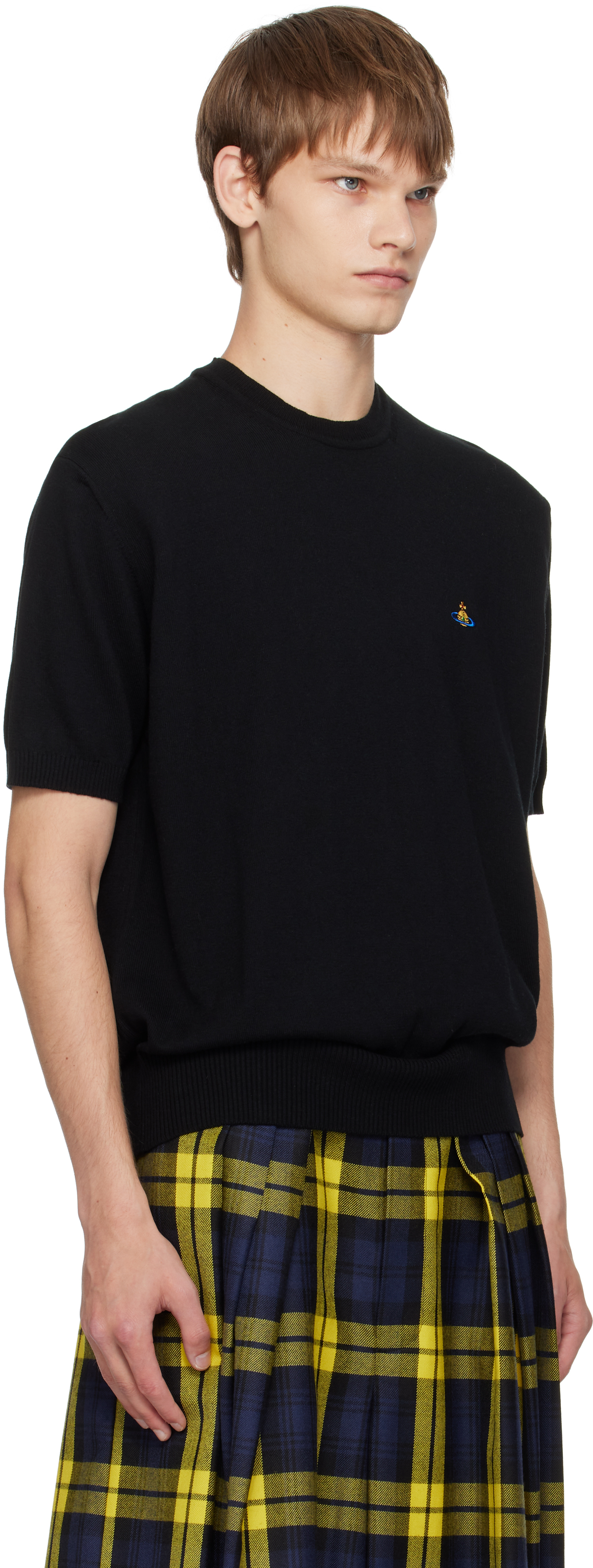 Vivienne Westwood T-shirt In Cotone Nero Uomo In Black