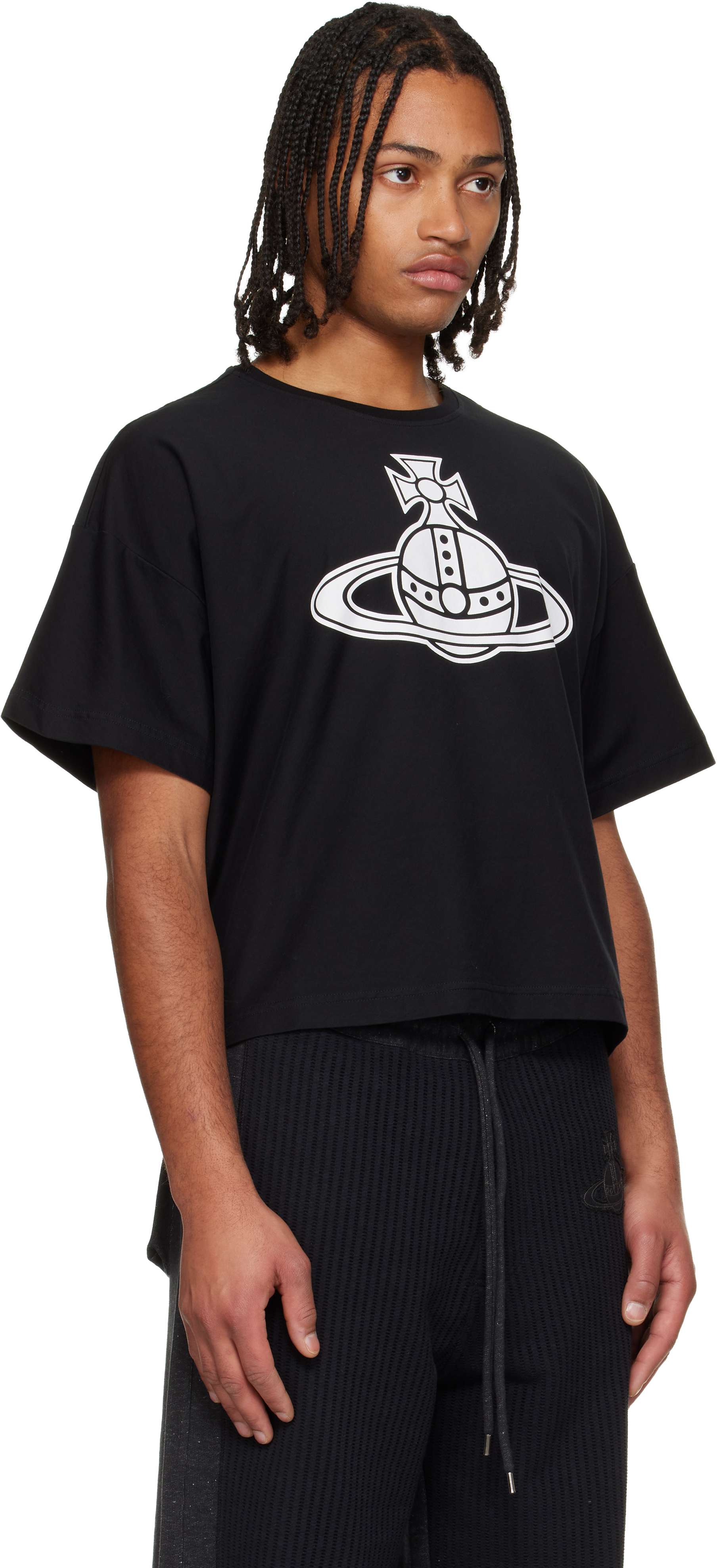 Vivienne Westwood Black Paris Orb Classic T-shirt In Black