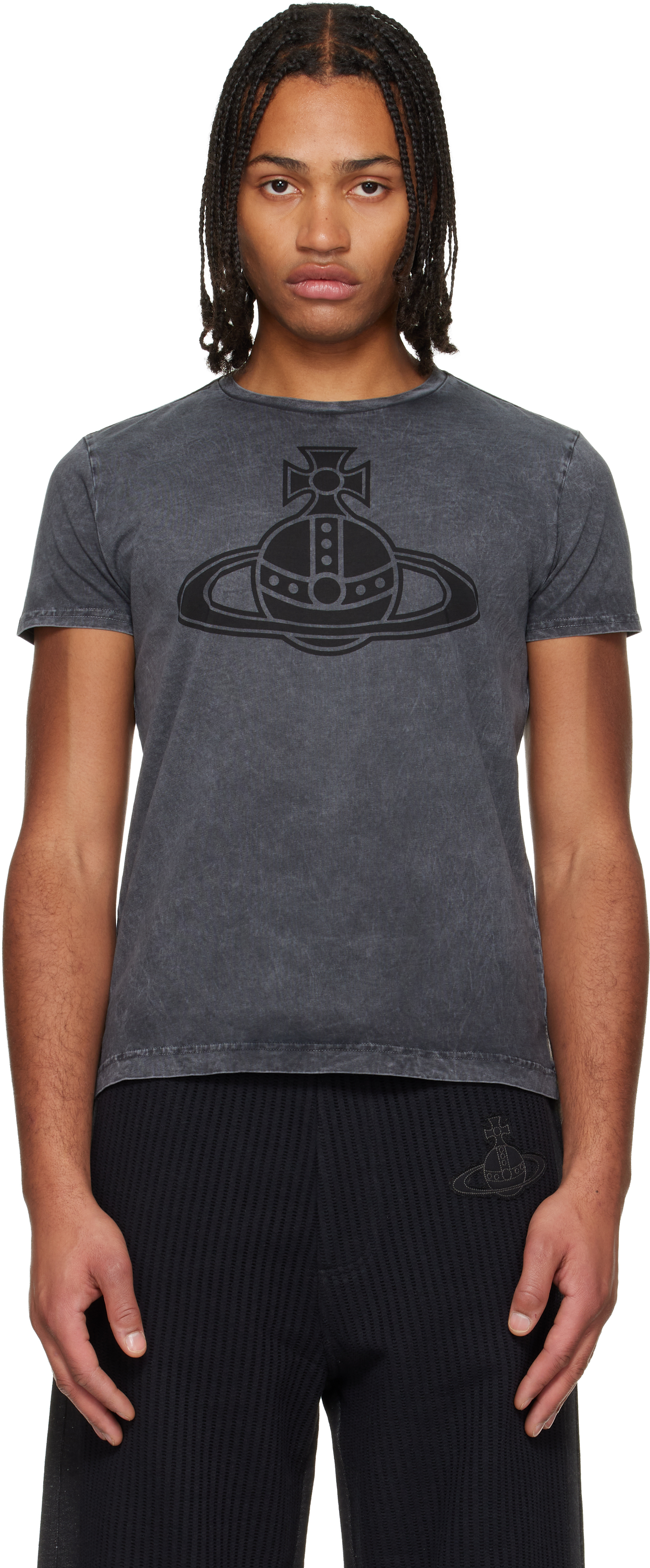 Vivienne Westwood Gray Paris Orb Peru T-shirt In Gray
