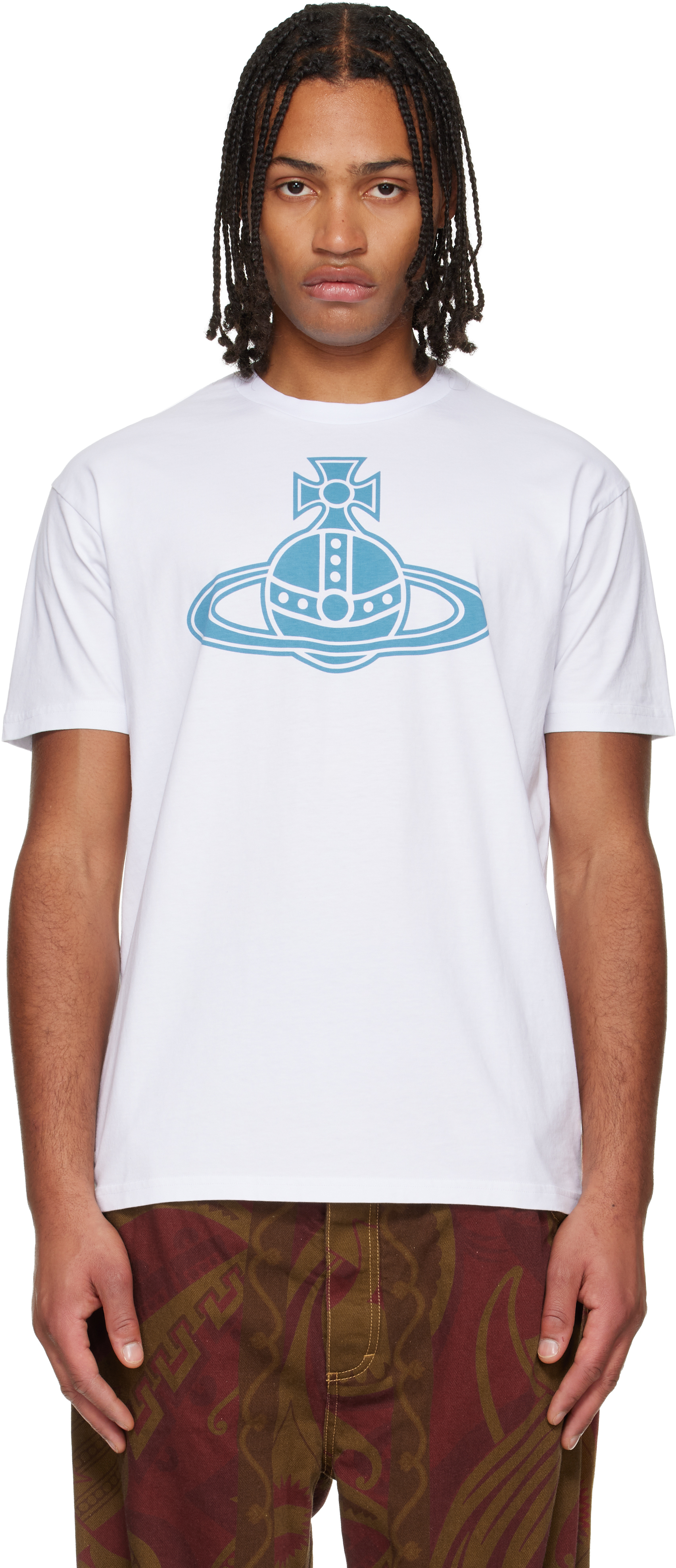 Vivienne Westwood White Paris Orb Classic T-shirt In White