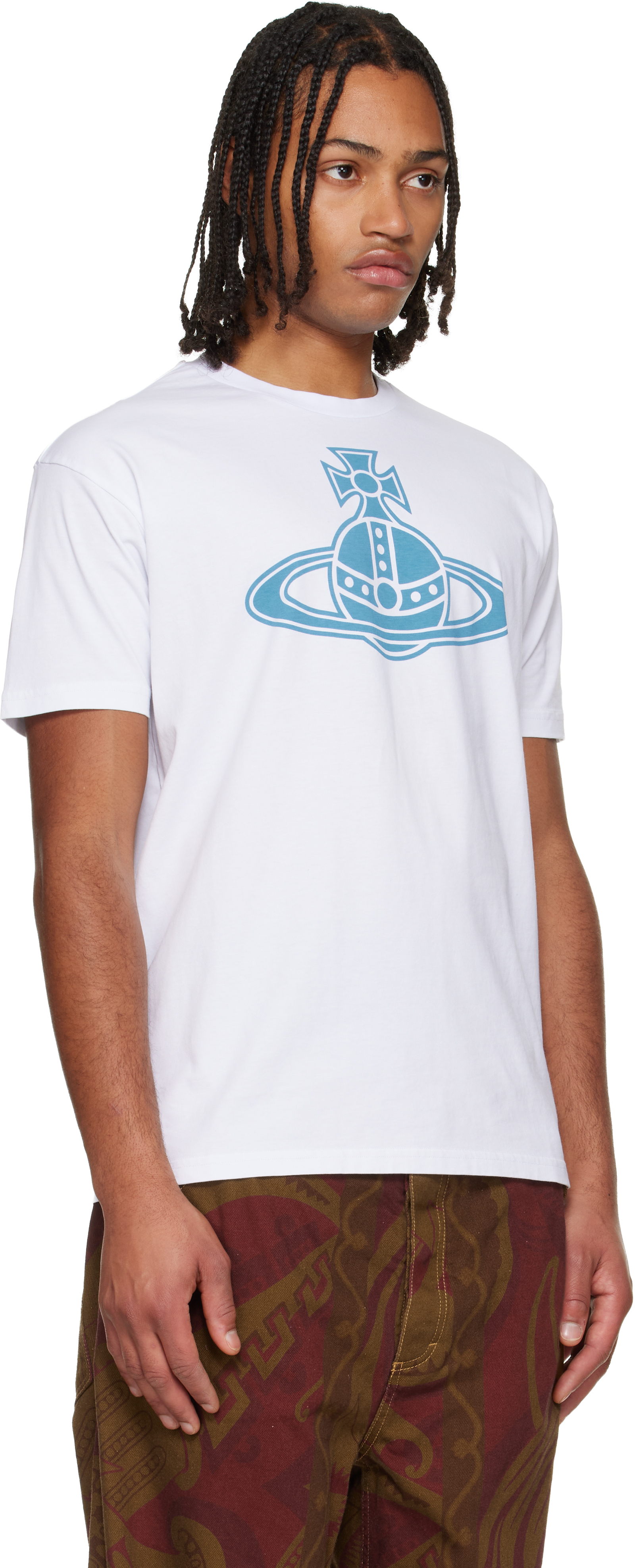 Vivienne Westwood White Paris Orb Classic T-shirt In White