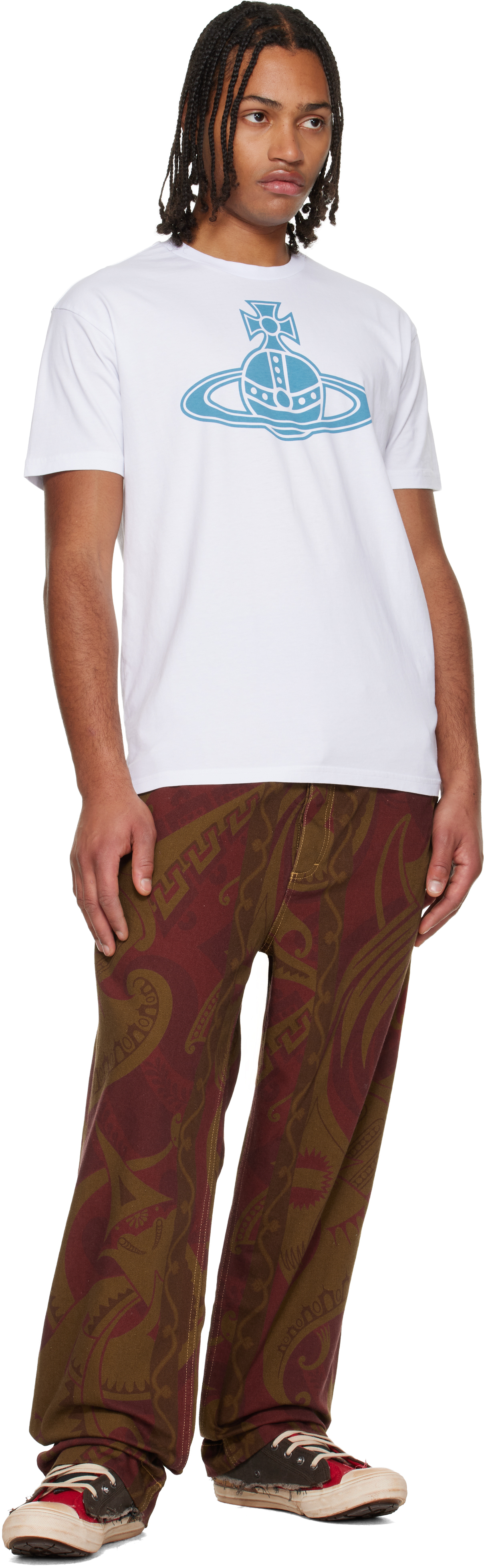 Vivienne Westwood White Paris Orb Classic T-shirt In White