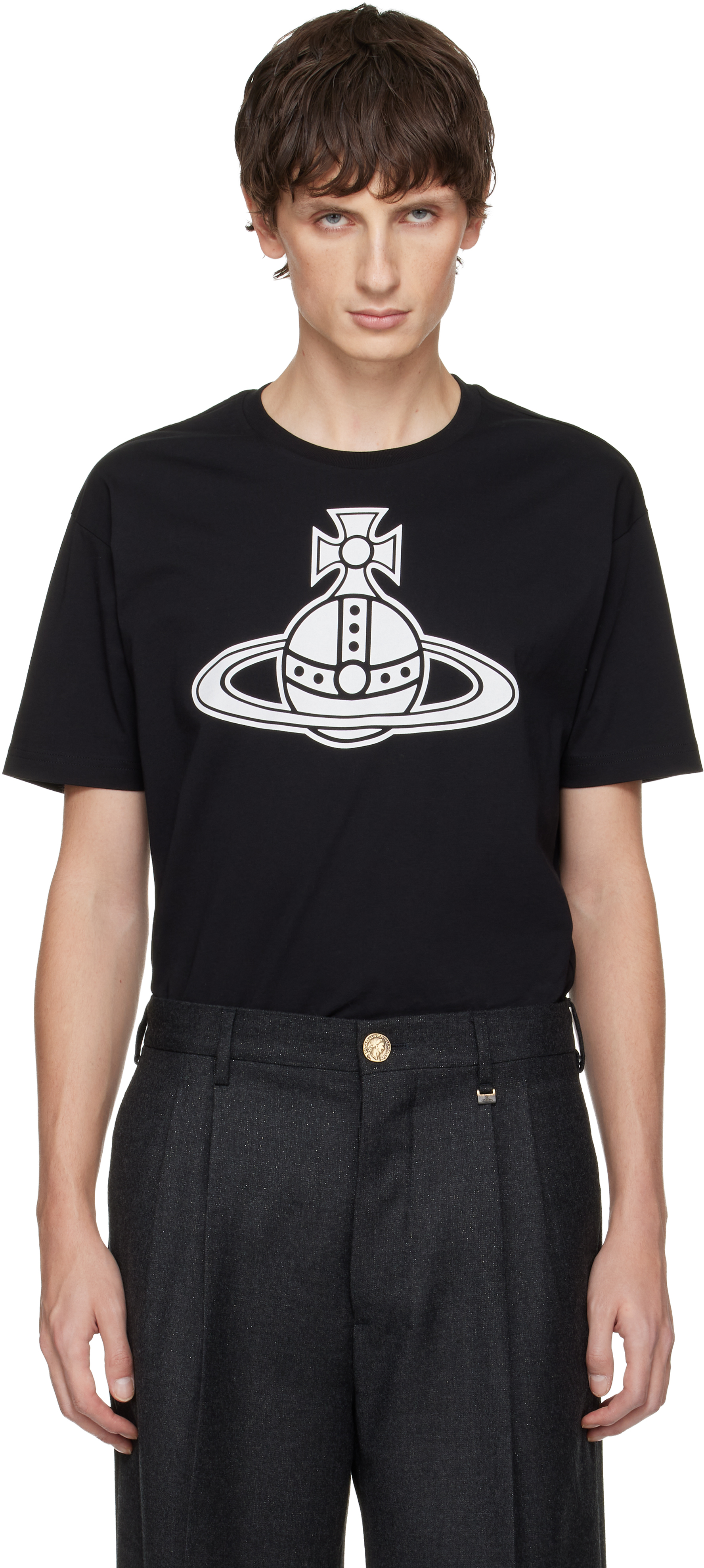 Vivienne Westwood: Black Paris Orb Classic T-shirt | SSENSE