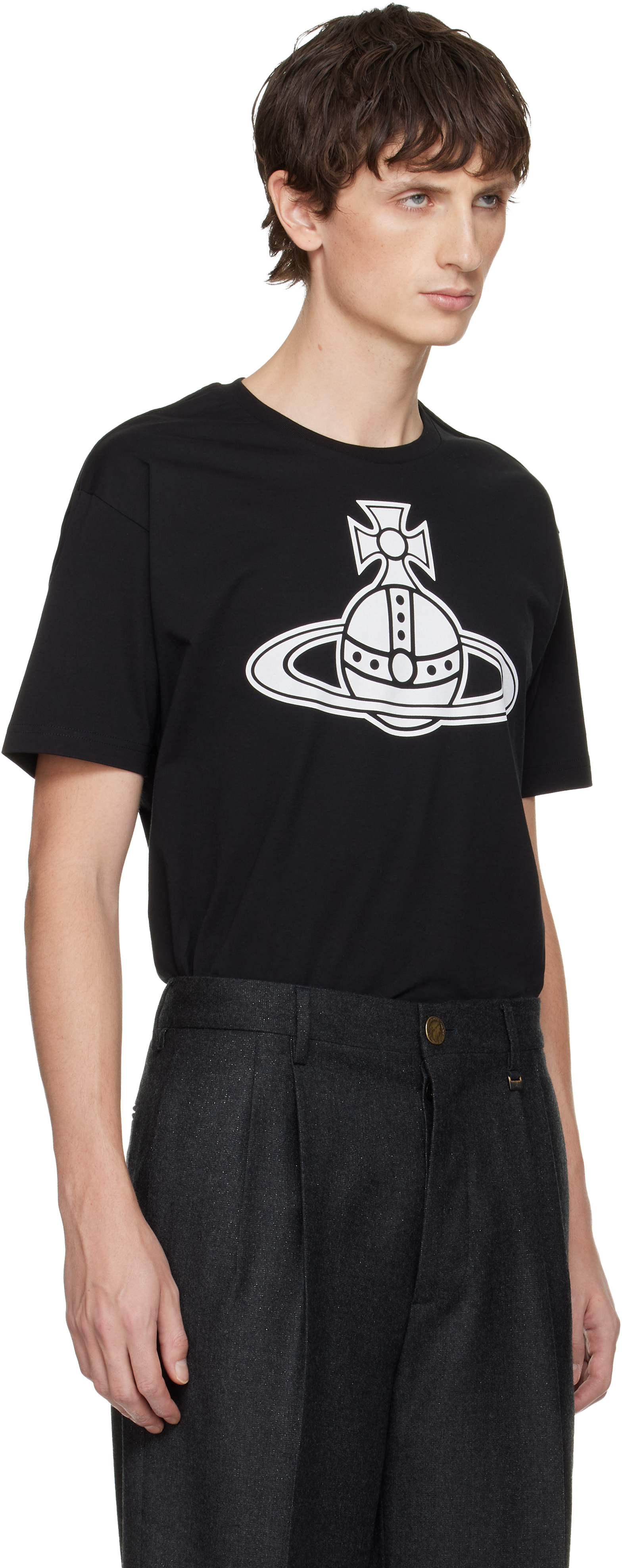 Vivienne Westwood Black Paris Orb Classic T-shirt In Black