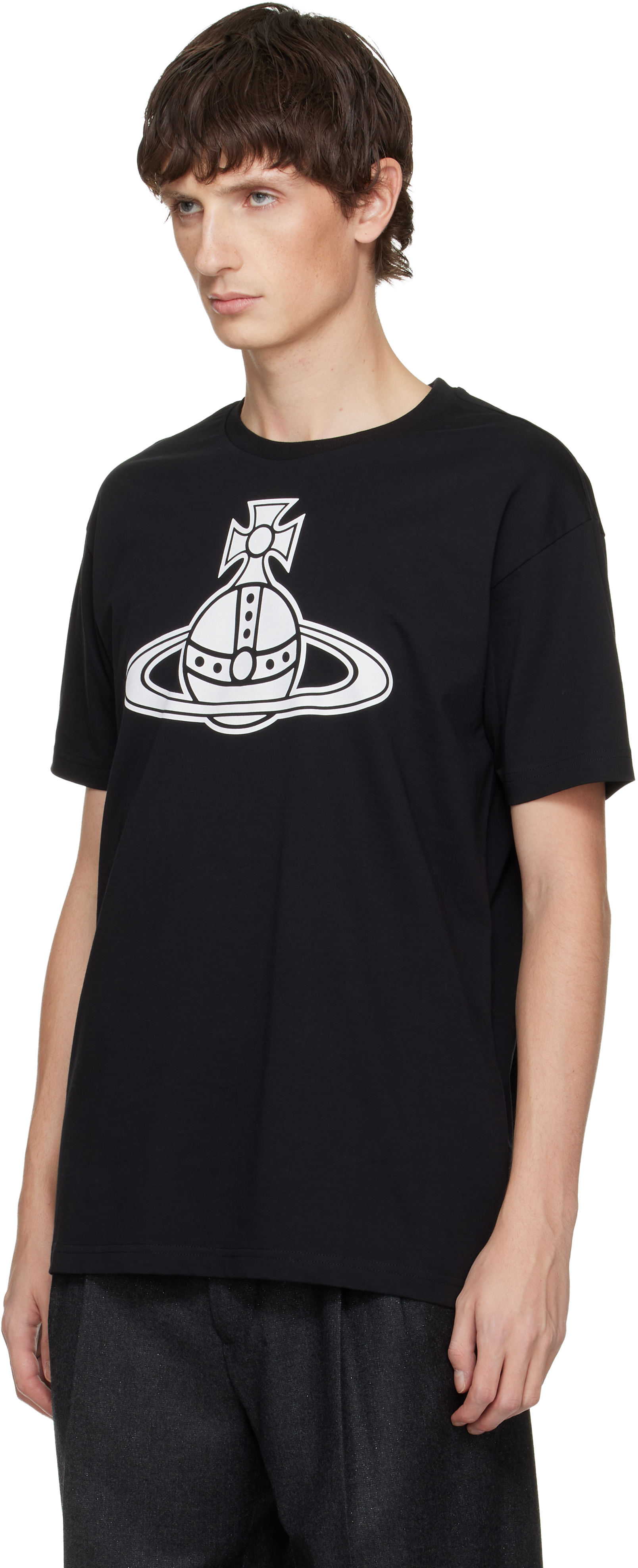 Vivienne Westwood Black Paris Orb Classic T-shirt In Black
