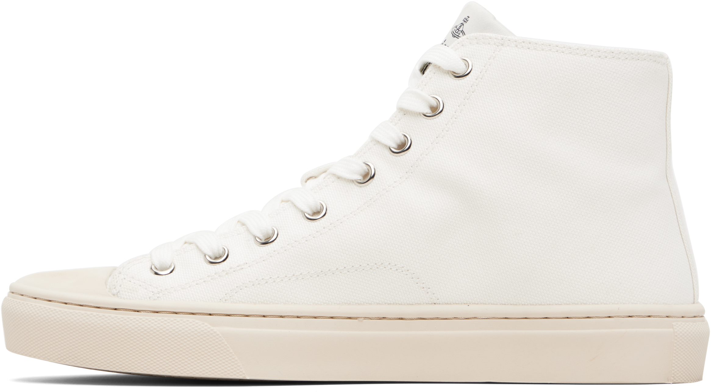Vivienne Westwood White High Top Plimsoll Sneakers In White