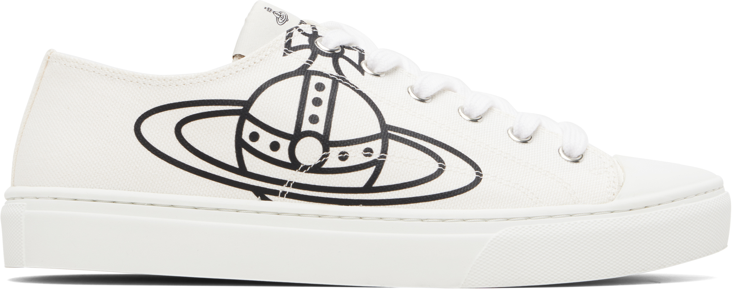 Vivienne Westwood Low Top Canvas Plimsoll Sneakers In White