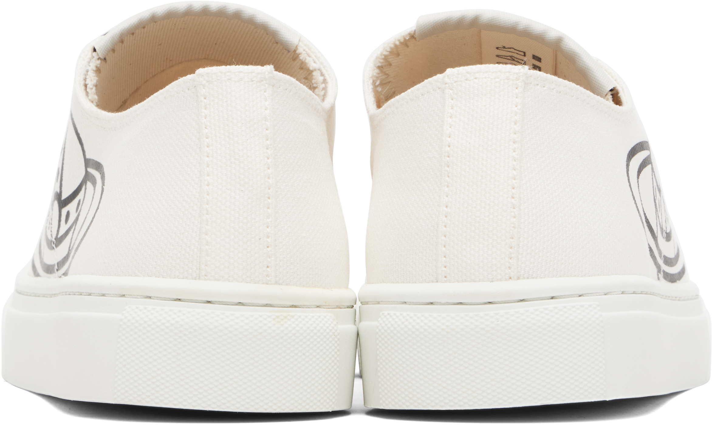 Vivienne Westwood Low Top Canvas Plimsoll Sneakers In White