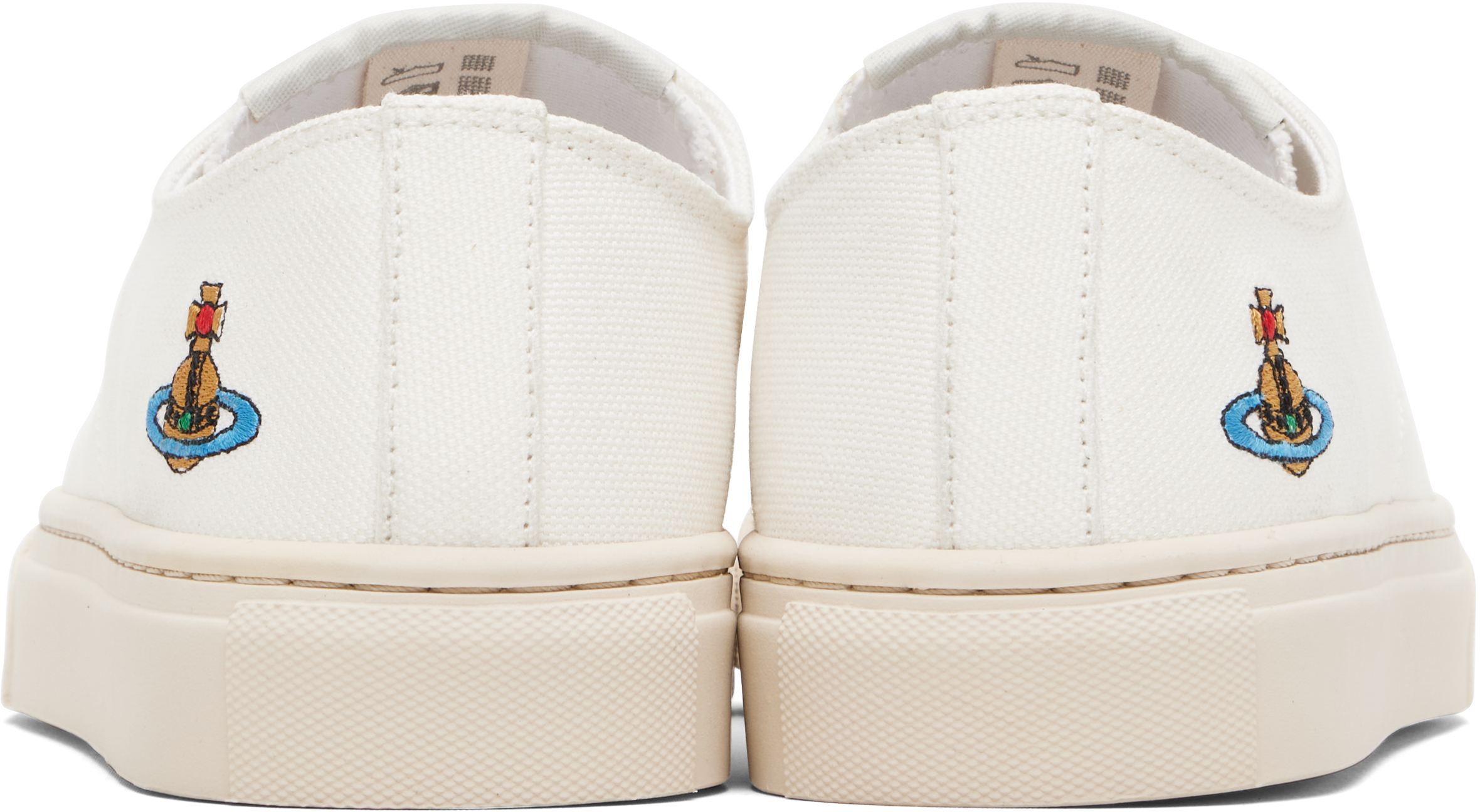 Vivienne Westwood White Low Top Plimsoll Sneakers In White