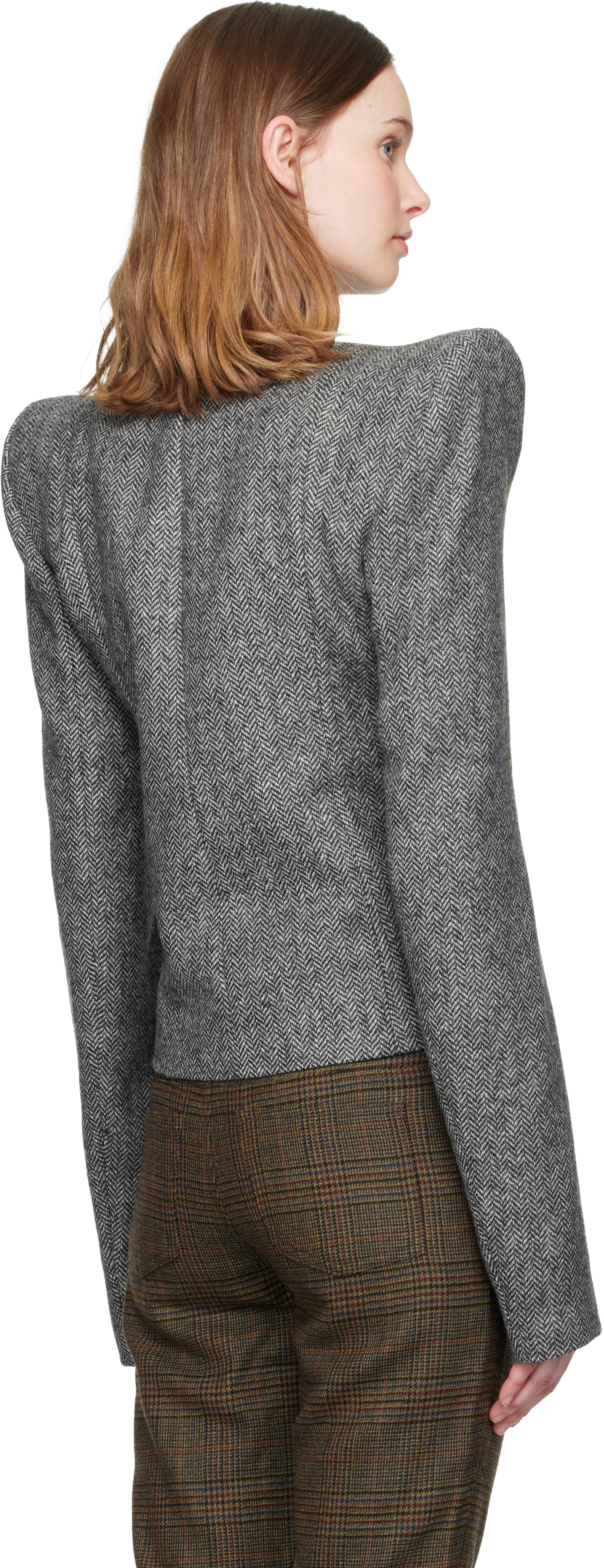 Laura Andraschko Gray Pagoda Loden Jacket In Black