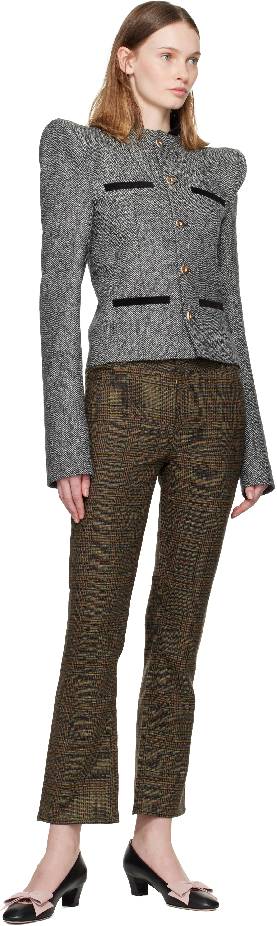 Laura Andraschko Gray Pagoda Loden Jacket In Black