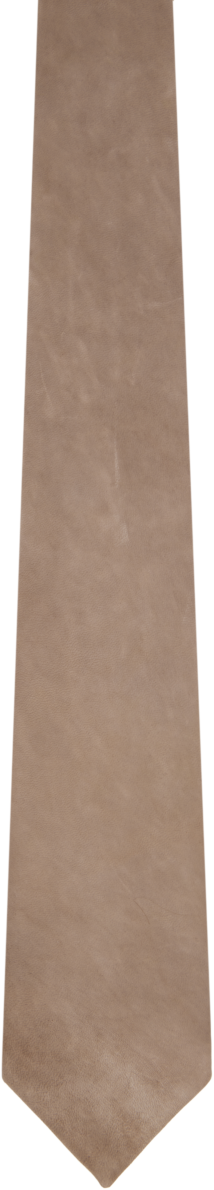 Colbo Taupe Leather Tie In Purple