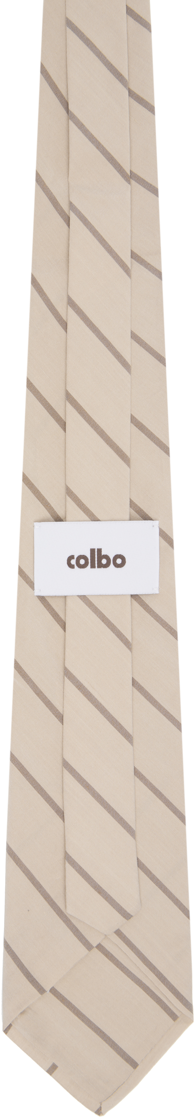 Colbo Beige Striped Tie