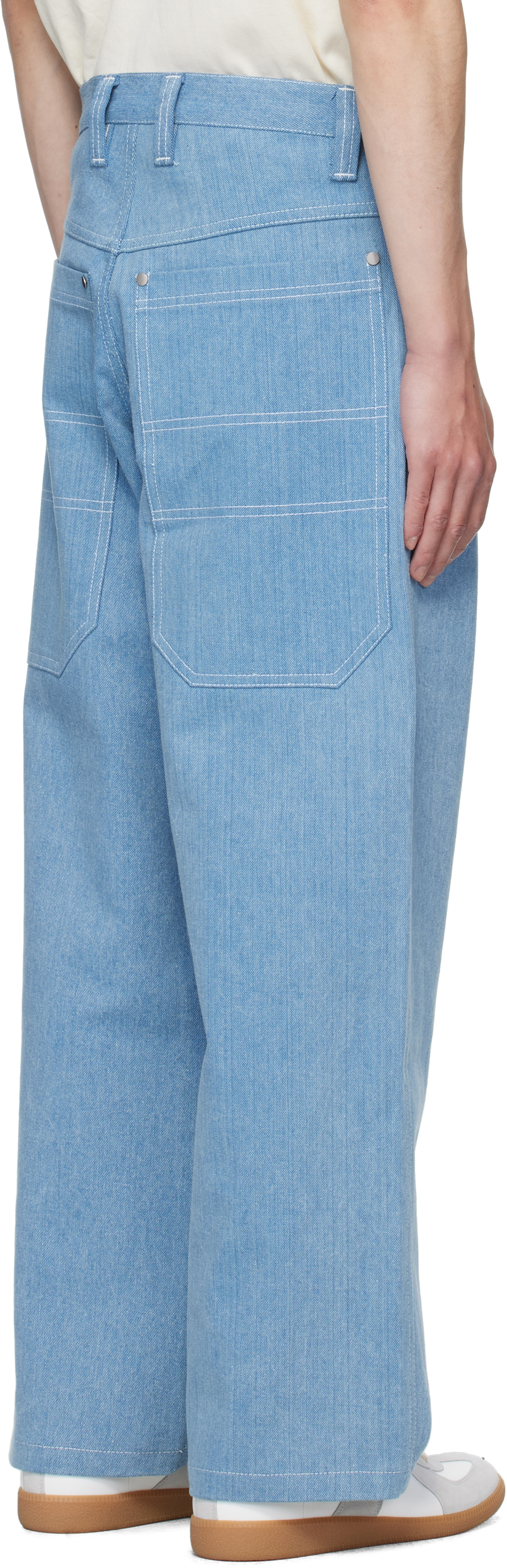 Colbo Blue Big Pocket Jeans In Blue