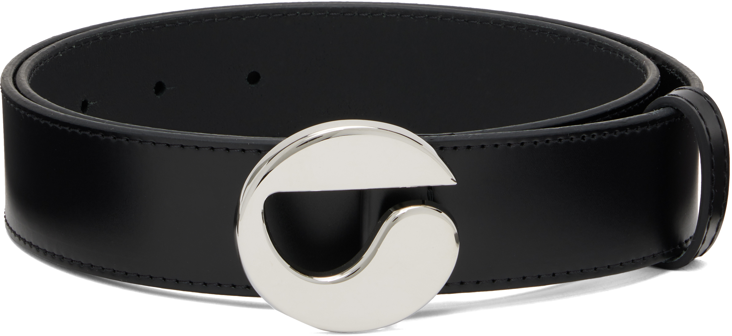 Coperni: Black 'Coperni' Logo Belt | SSENSE