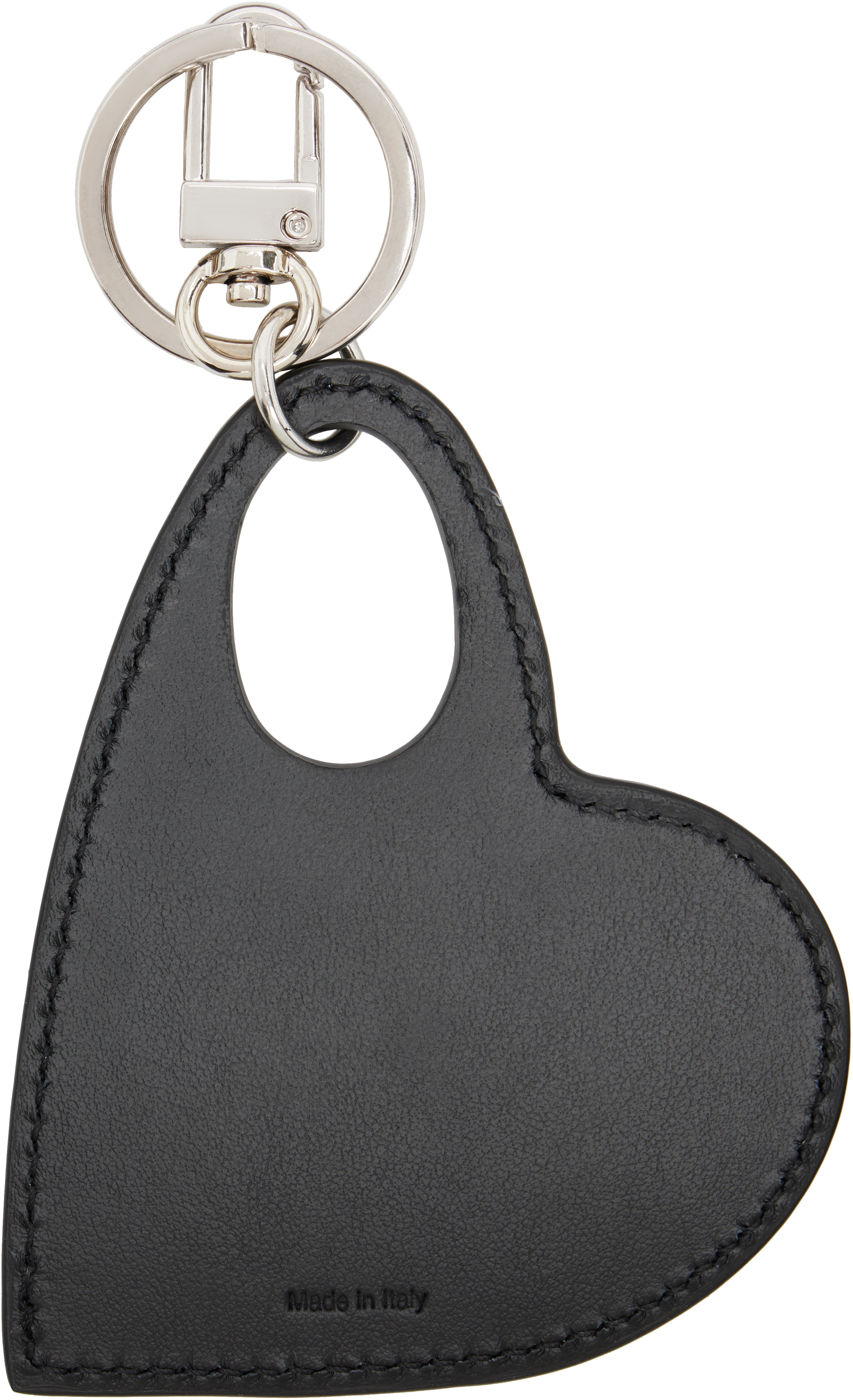 Coperni Black Heart Keychain In Black