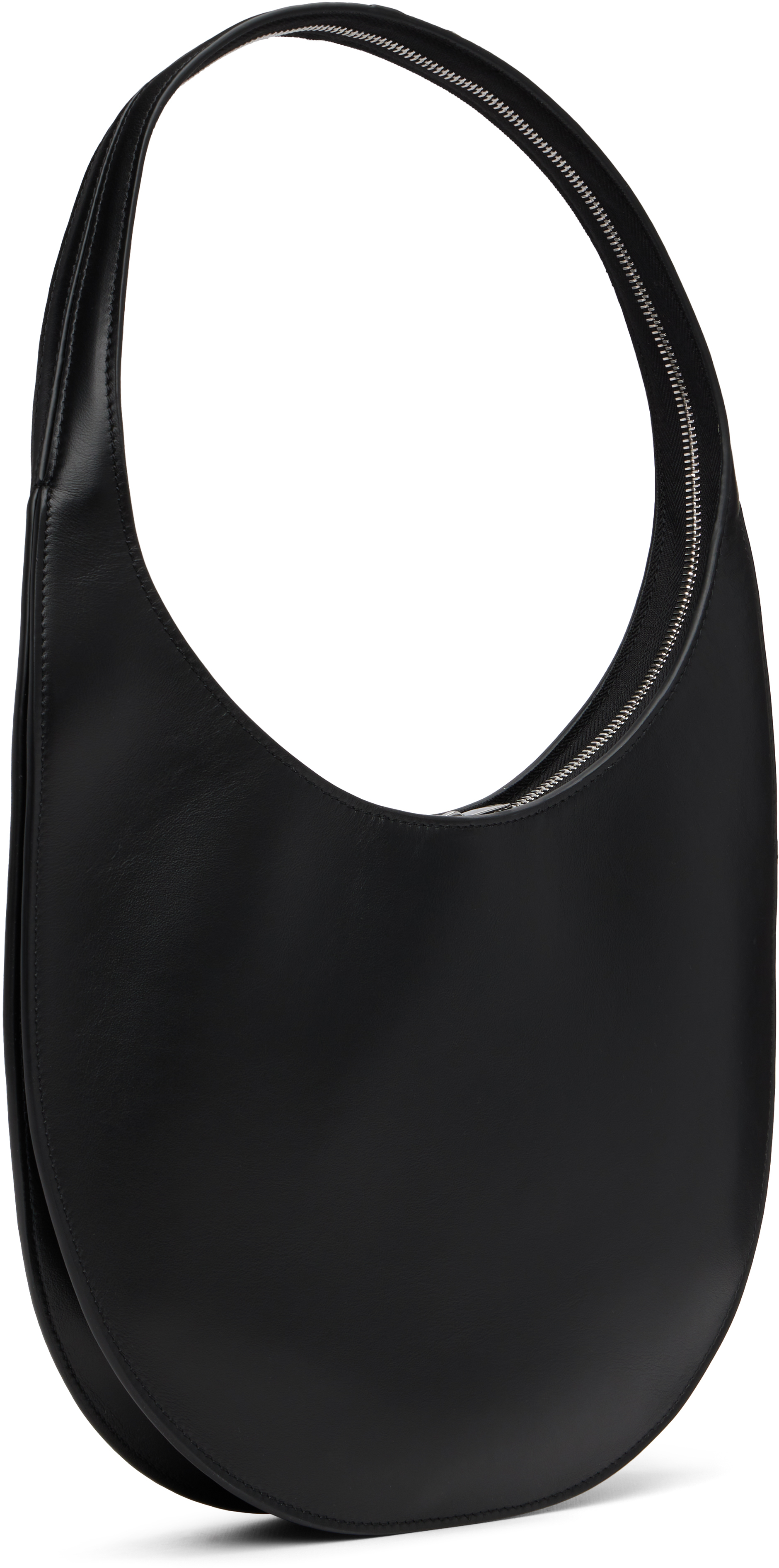 Coperni Women Medium Soft Swipe Leather Shoulder Bag In Black