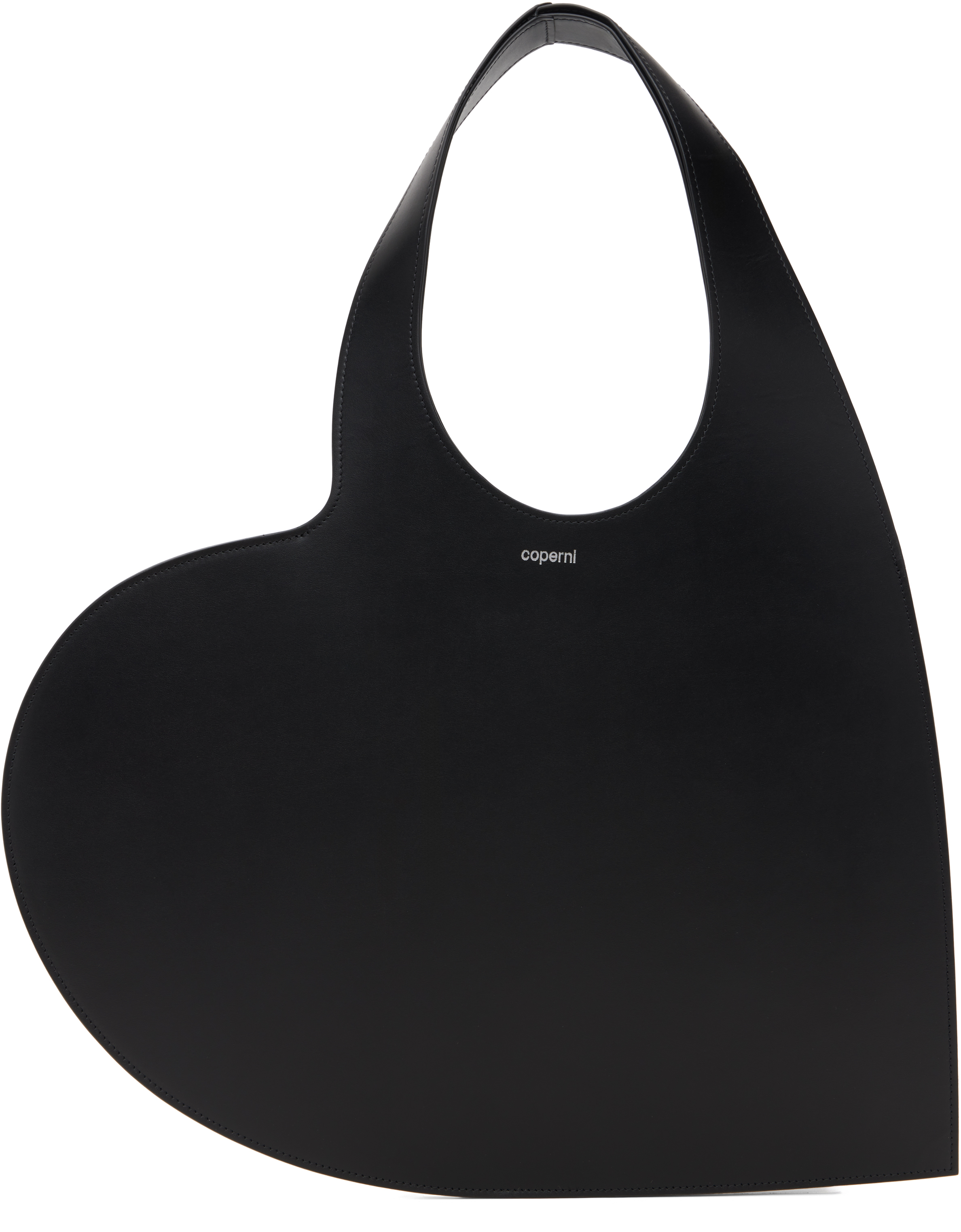 Coperni Heart-shaped Black Bag With Adjustable Shoulder Strap In Black