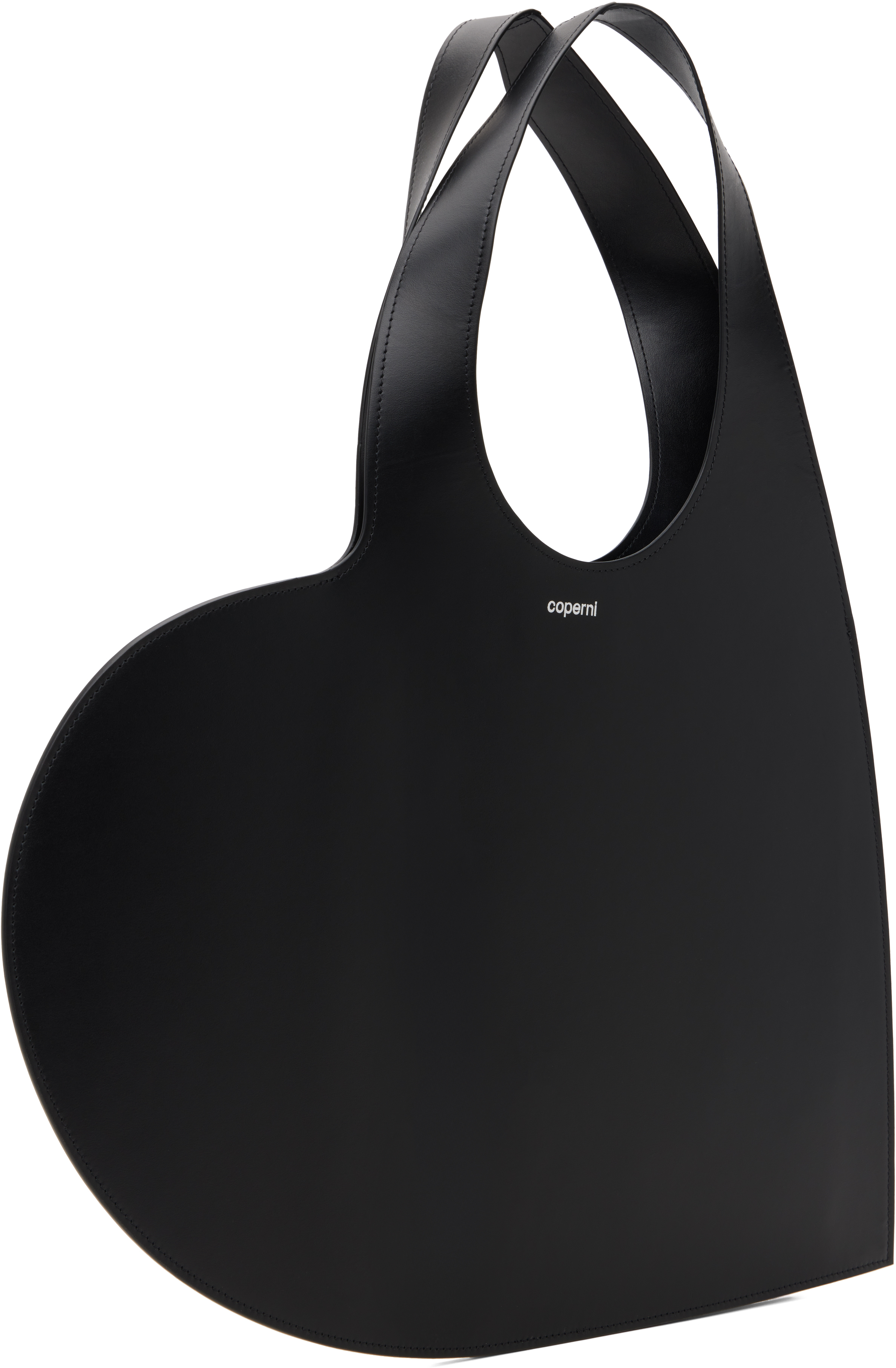 Coperni Heart-shaped Black Bag With Adjustable Shoulder Strap In Black