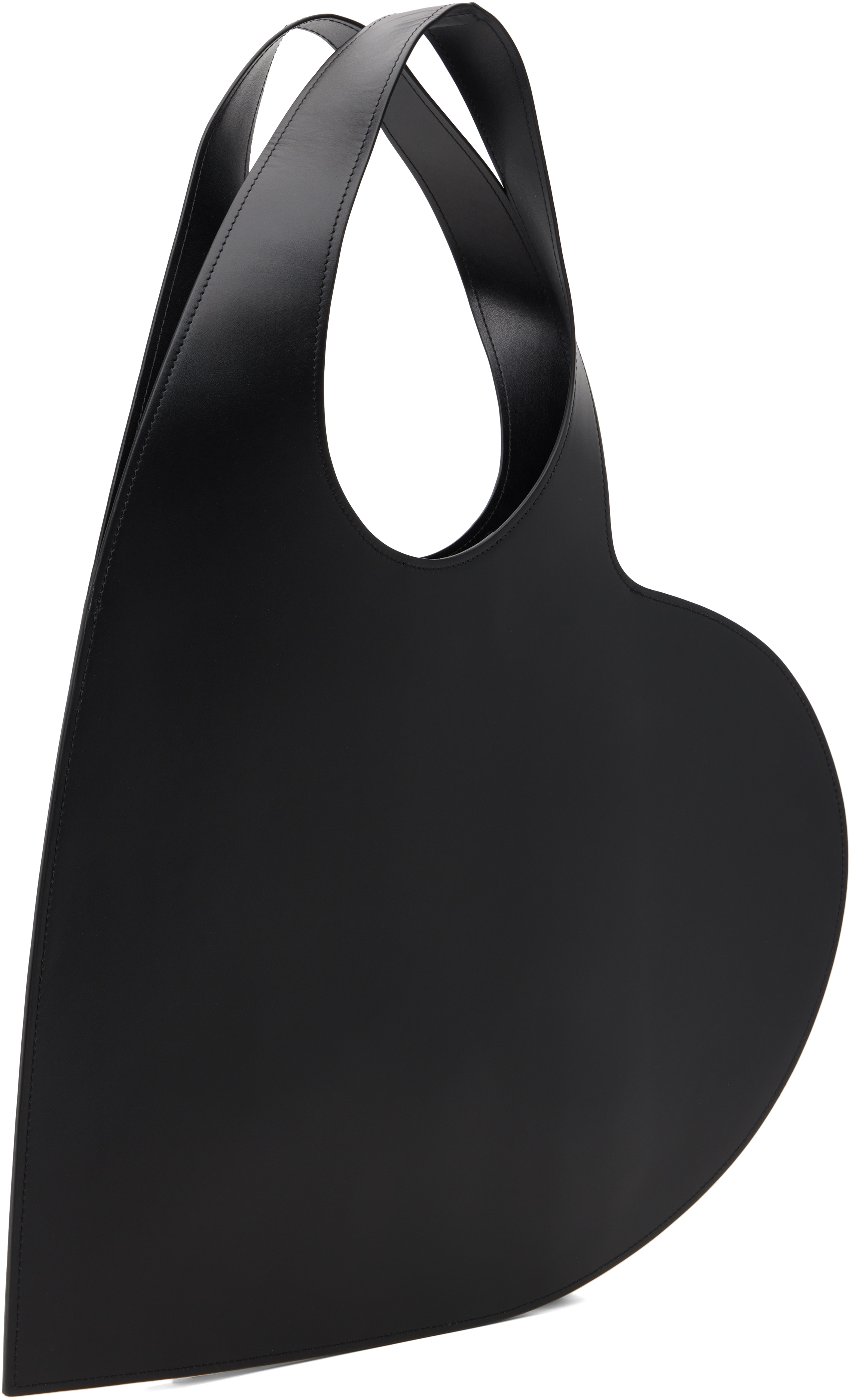 Coperni Heart-shaped Black Bag With Adjustable Shoulder Strap In Black