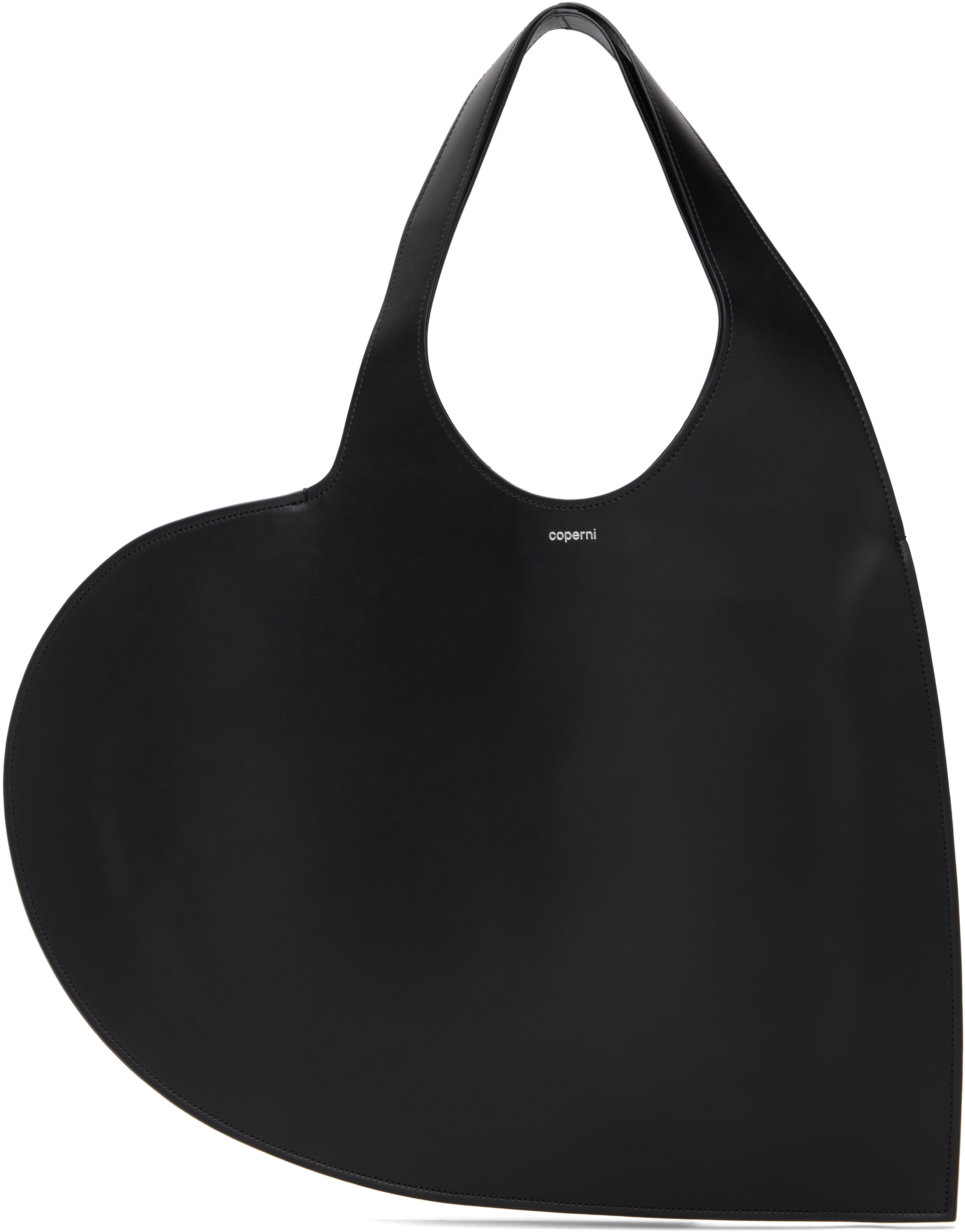Coperni Heart-shaped Black Bag With Adjustable Shoulder Strap In Black