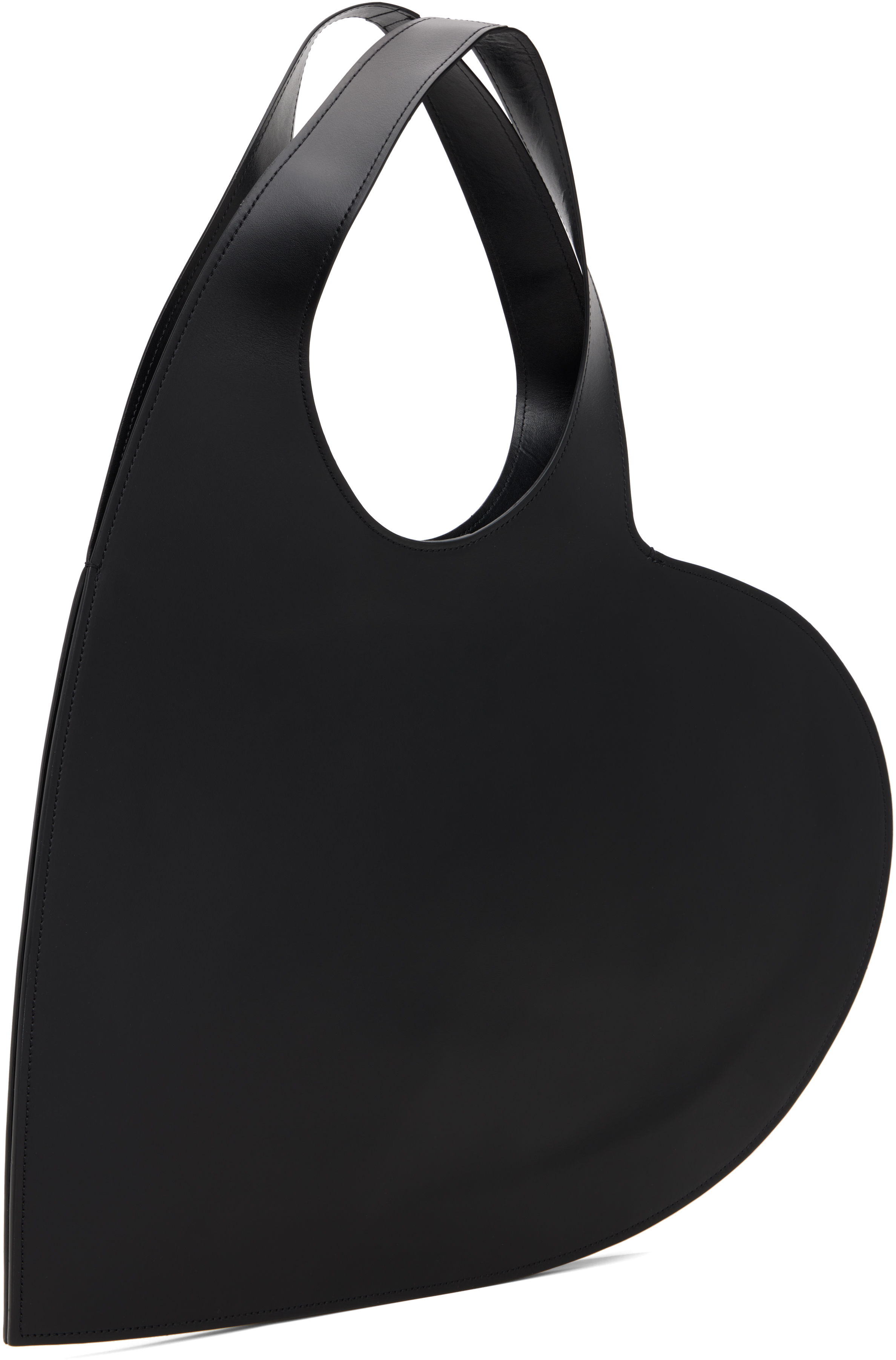 Coperni Heart-shaped Black Bag With Adjustable Shoulder Strap In Black