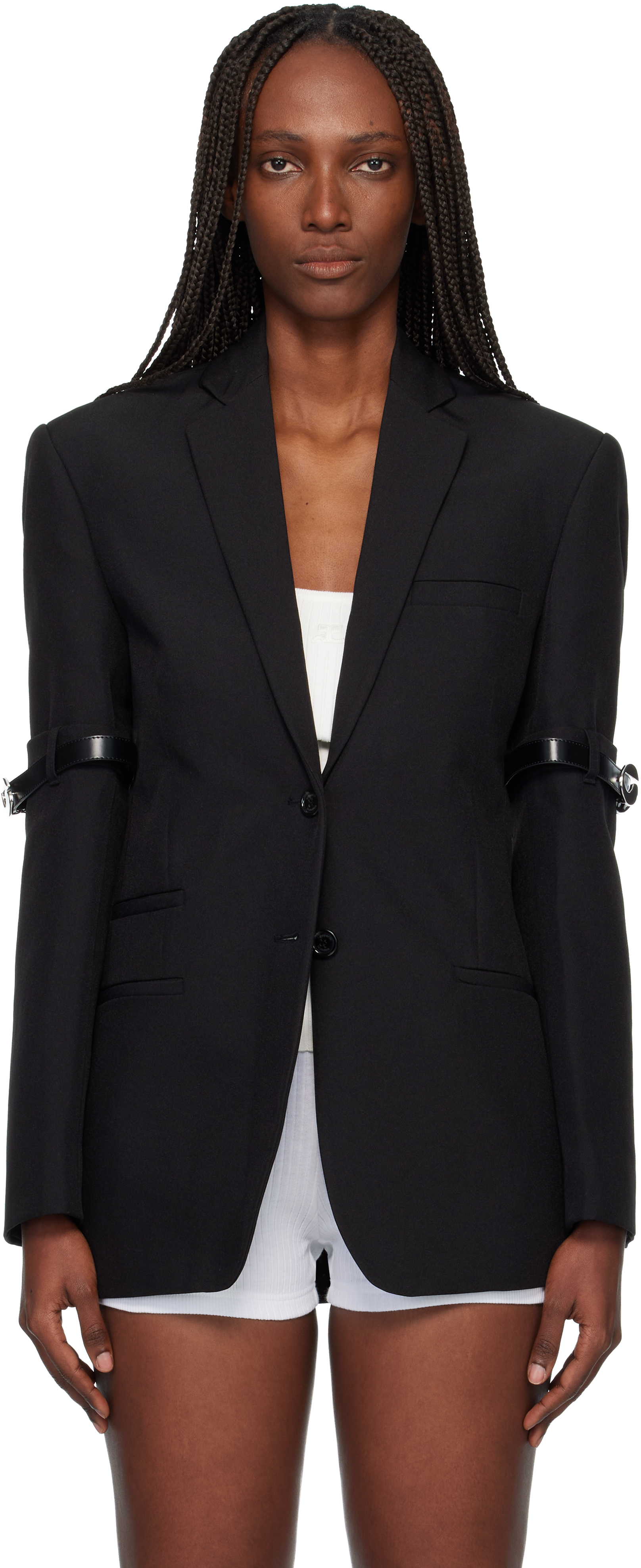 Coperni Single-breasted Long-sleeve Blazer In Black