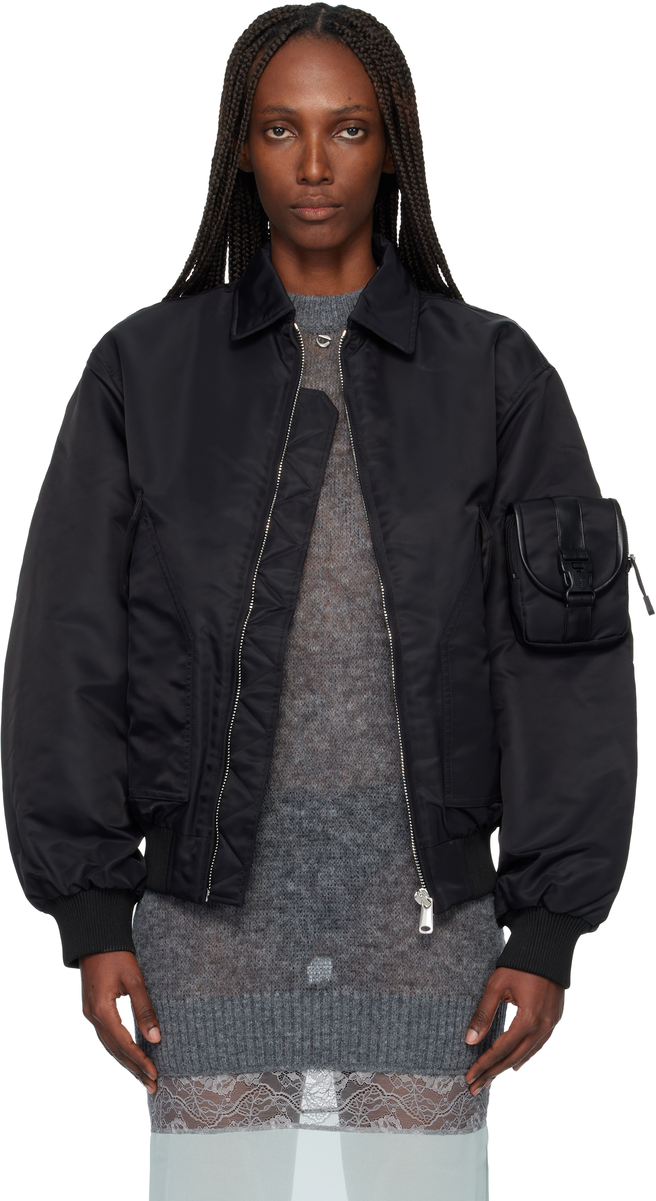 Coperni Black Technical Bomber Jacket