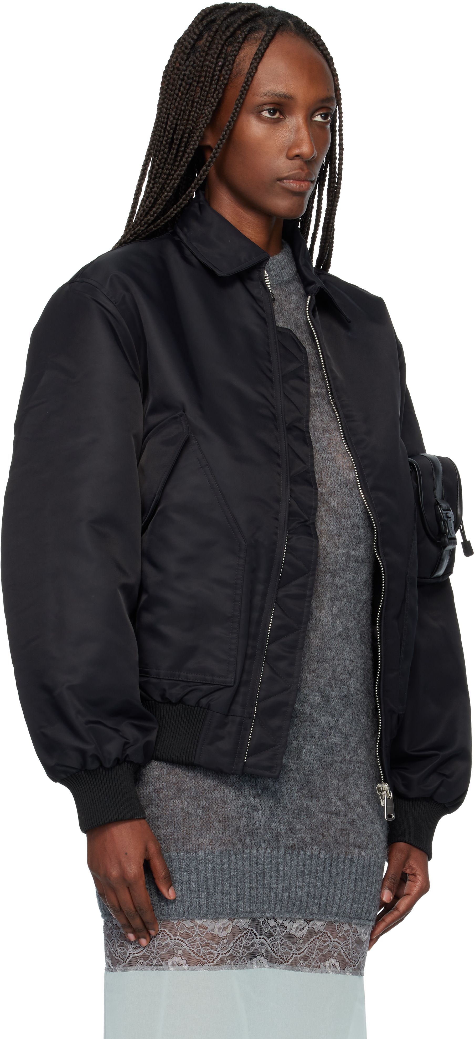 Coperni Black Technical Bomber Jacket In Black
