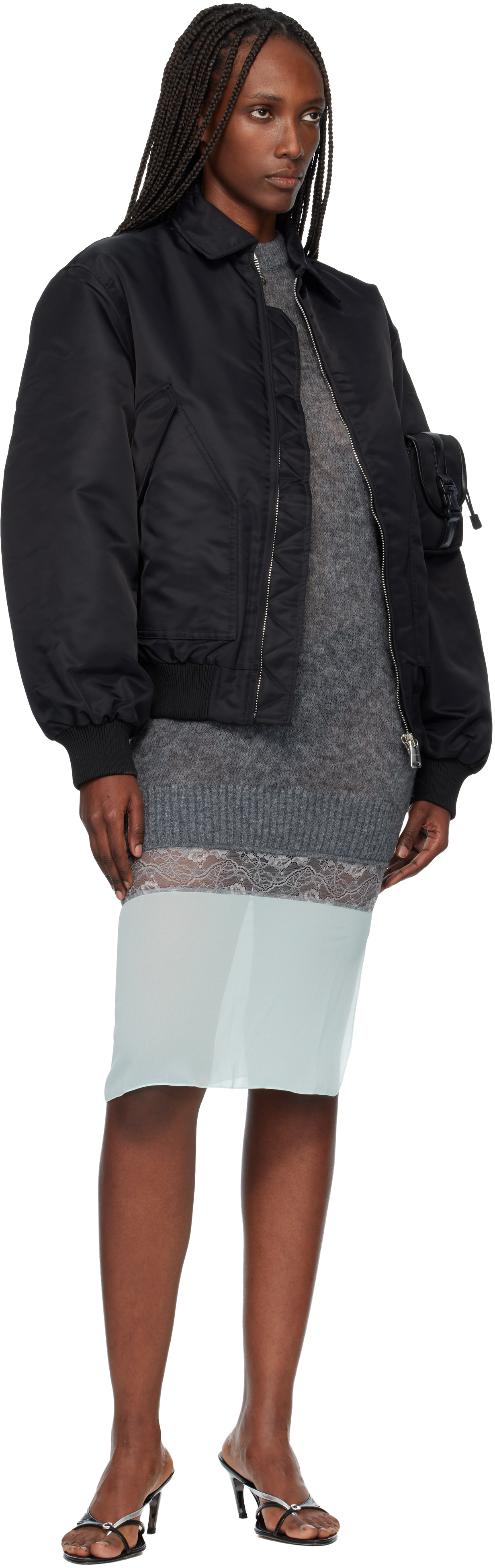 Coperni Black Technical Bomber Jacket In Black