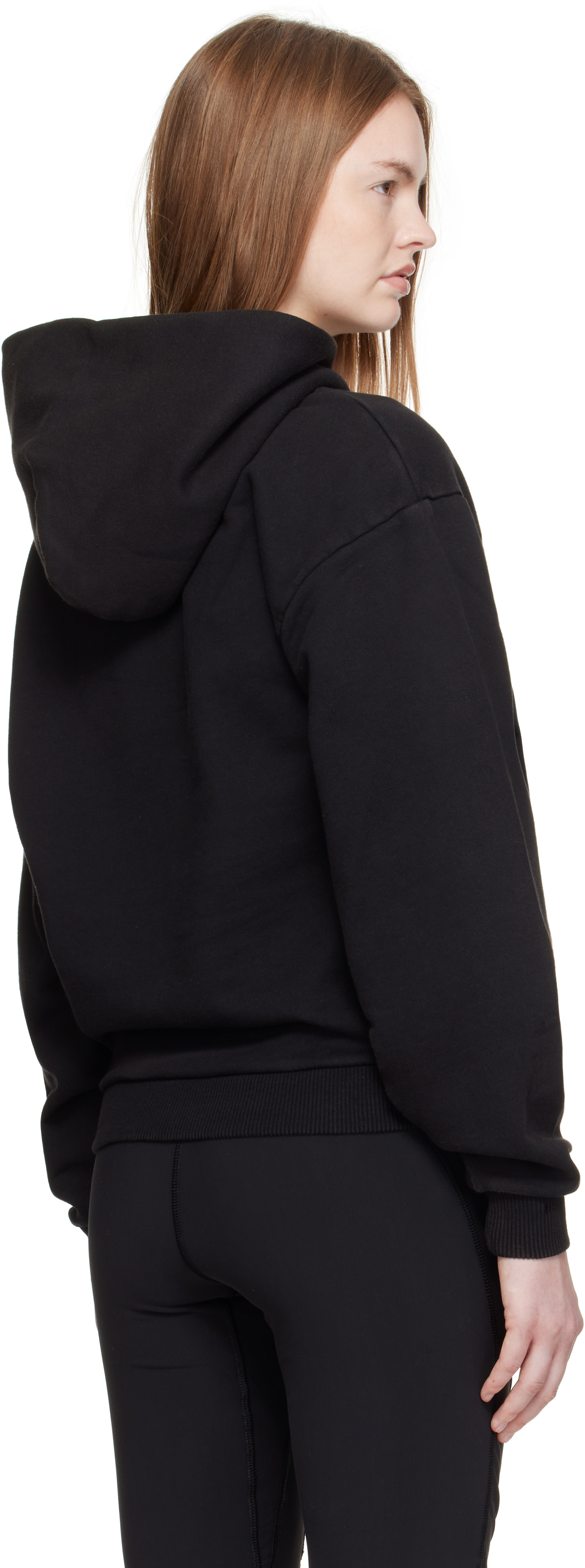 Coperni Graphic Print Hooded Cotton Sweatshirt In Black
