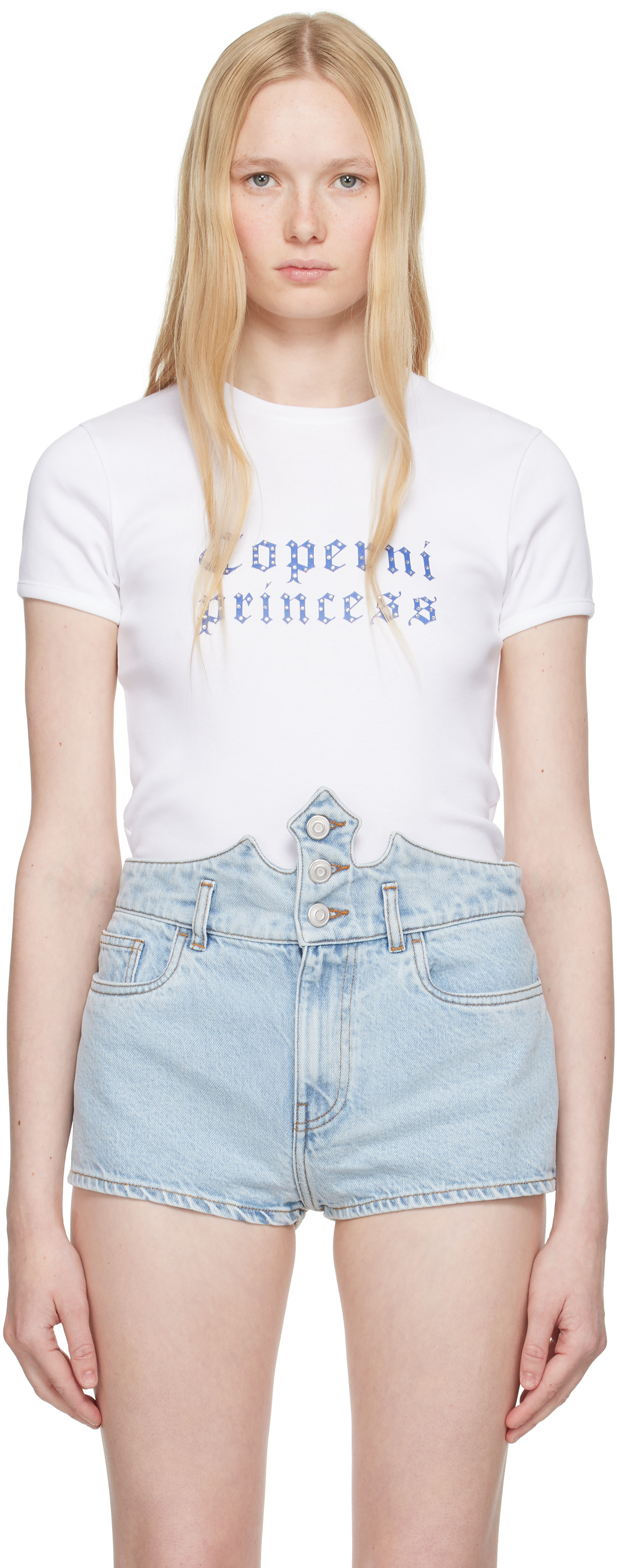 White Disney 'Princess' Slim-Fit T-shirt