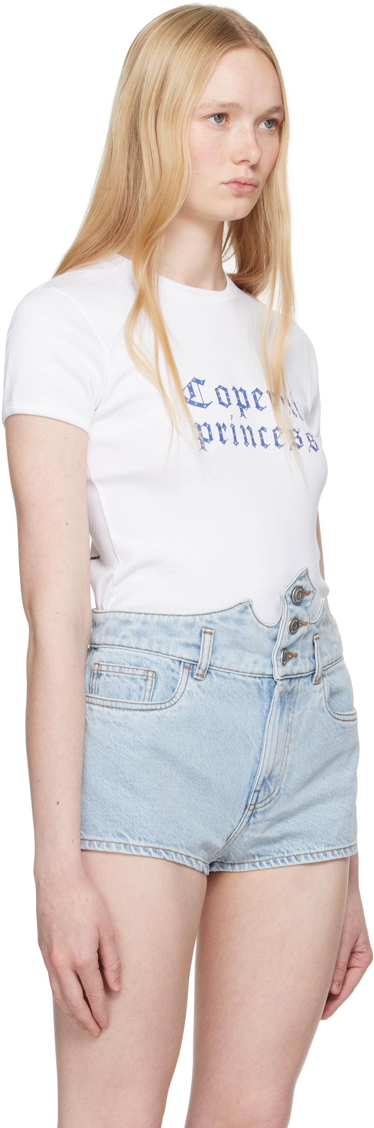 Coperni X Disney T-shirt Princess Aus Baumwoll-jersey In White