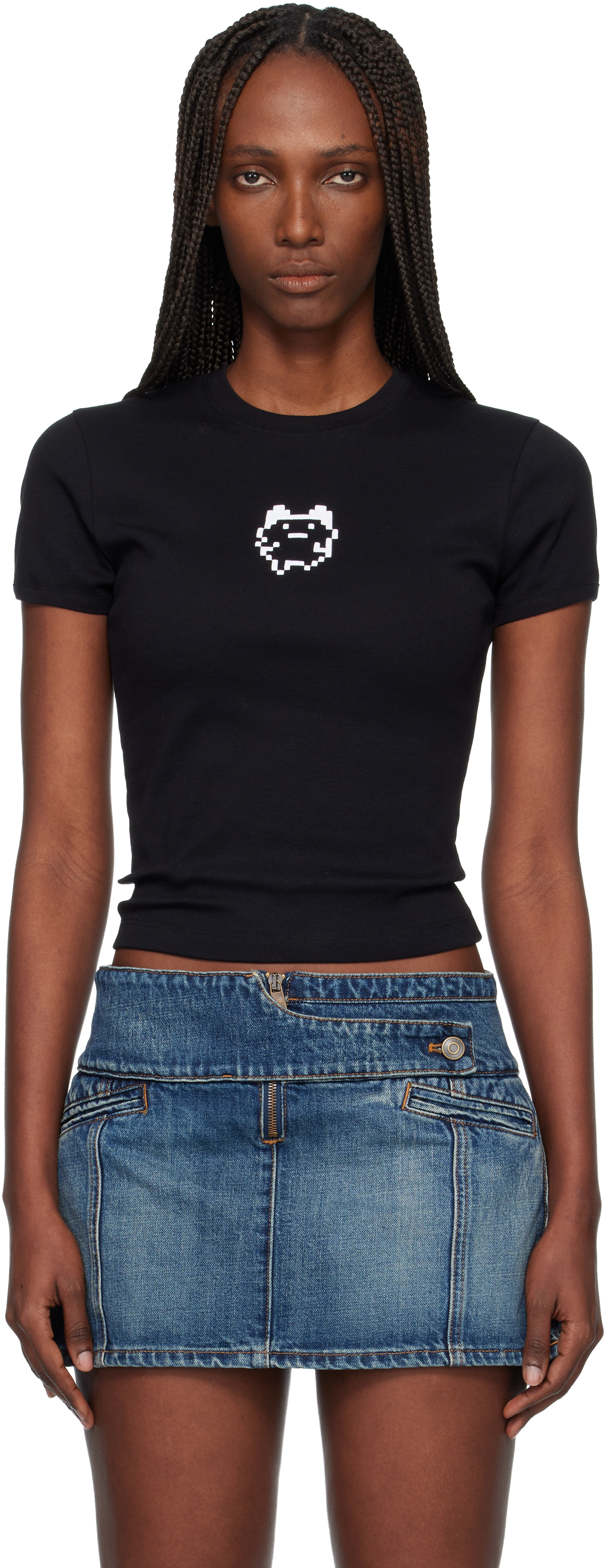 Coperni Black Tamagotchi Baby T-shirt In Blue