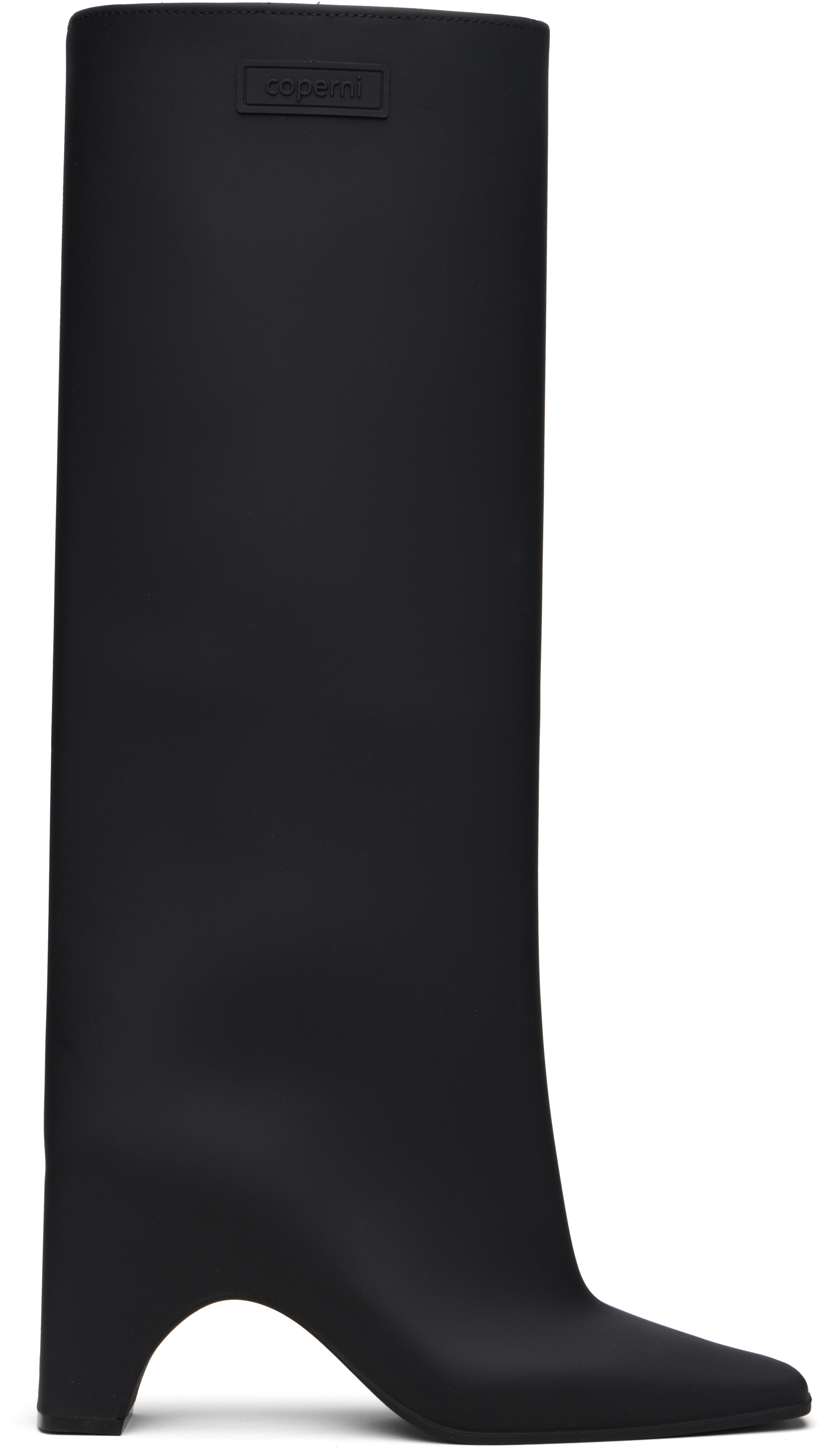 Coperni Women Rubber Bridge High Boots In Black