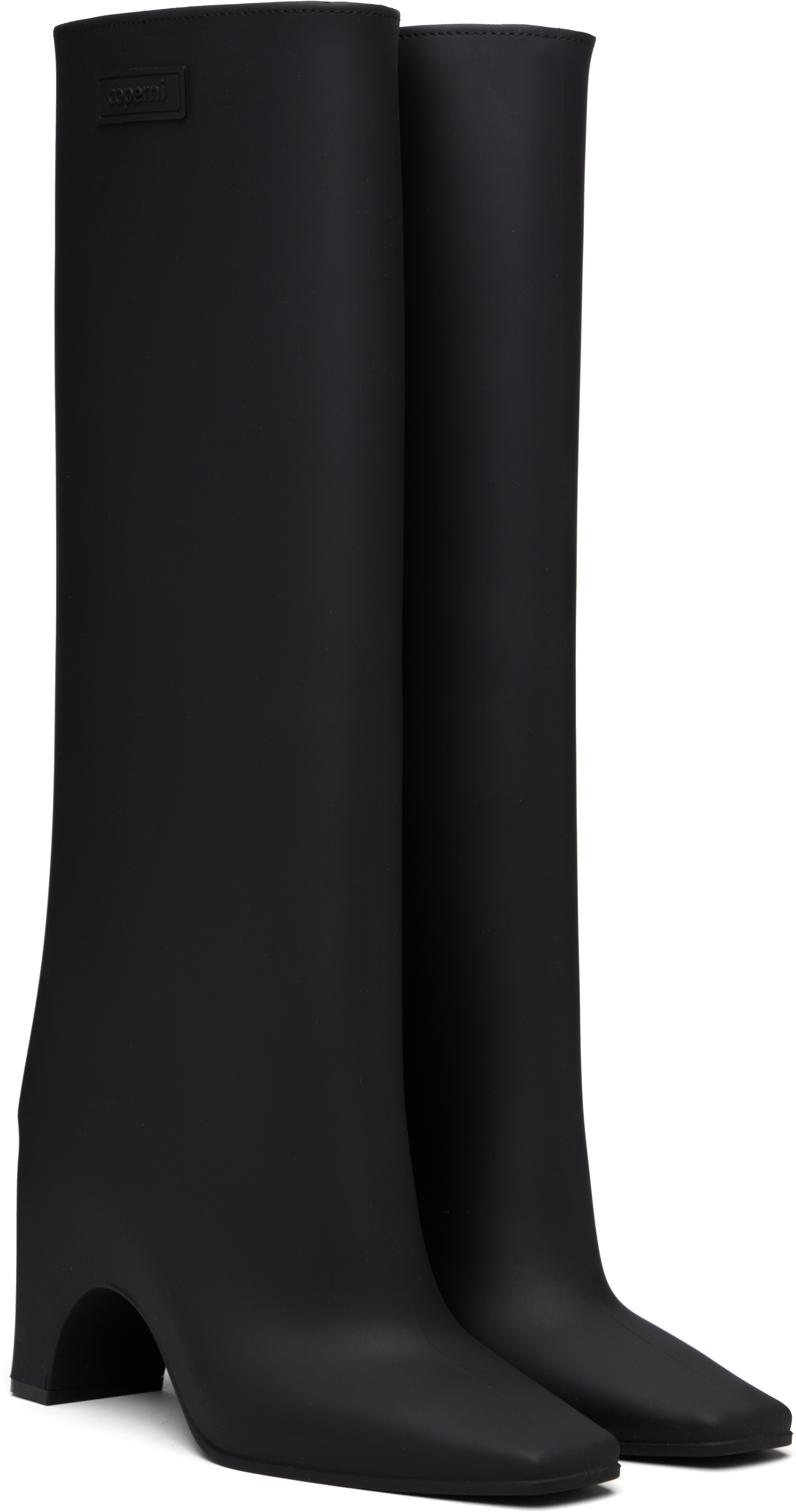 Coperni Women Rubber Bridge High Boots In Black