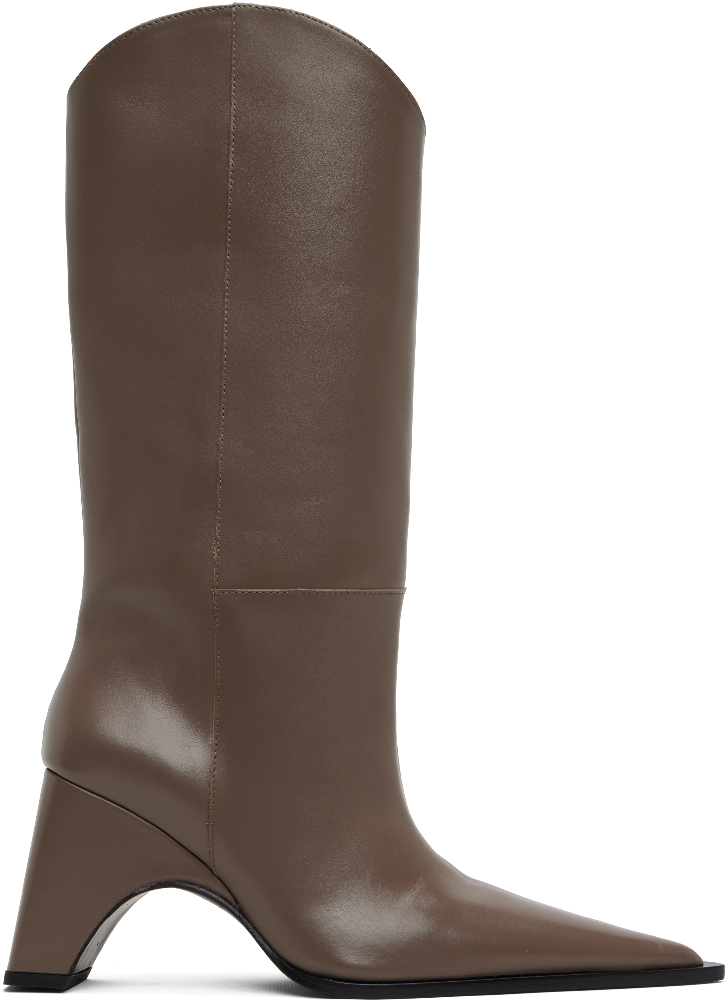 Coperni Taupe Cowboy Bridge Tall Boots In Brown