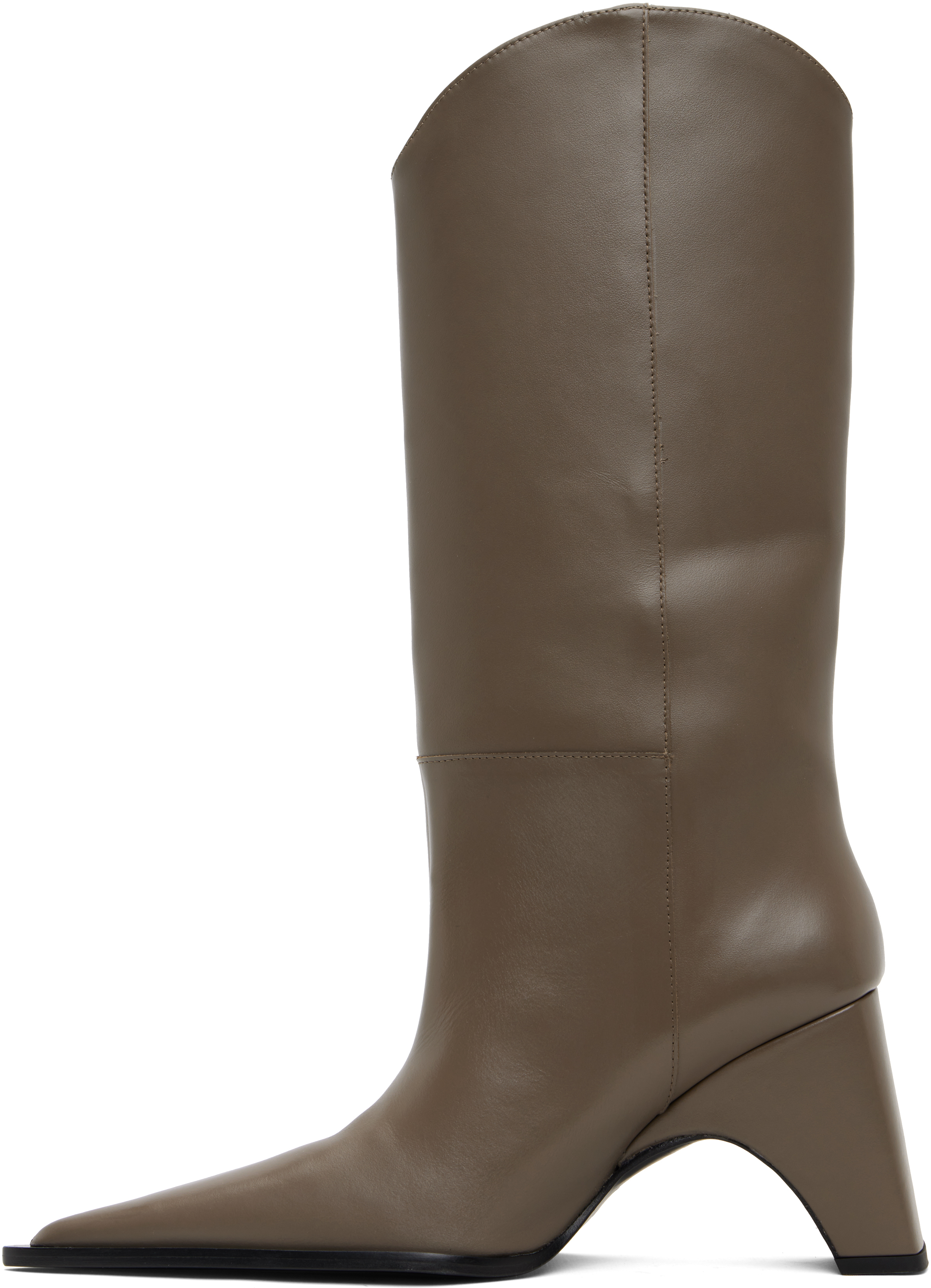 Coperni Taupe Cowboy Bridge Tall Boots In Brown