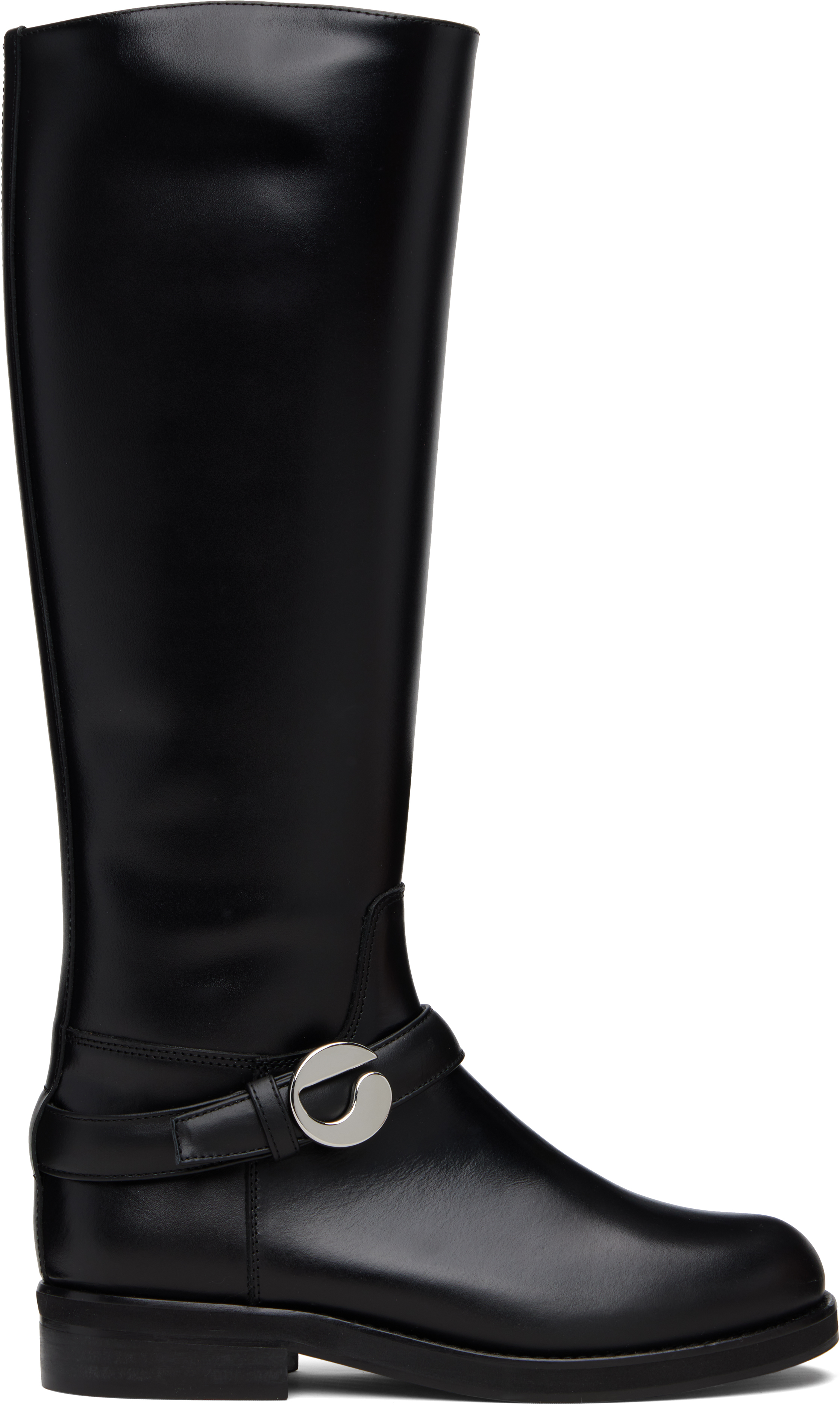 Coperni Stylish Knee-high Ankle Boots Buckle Detail In Black