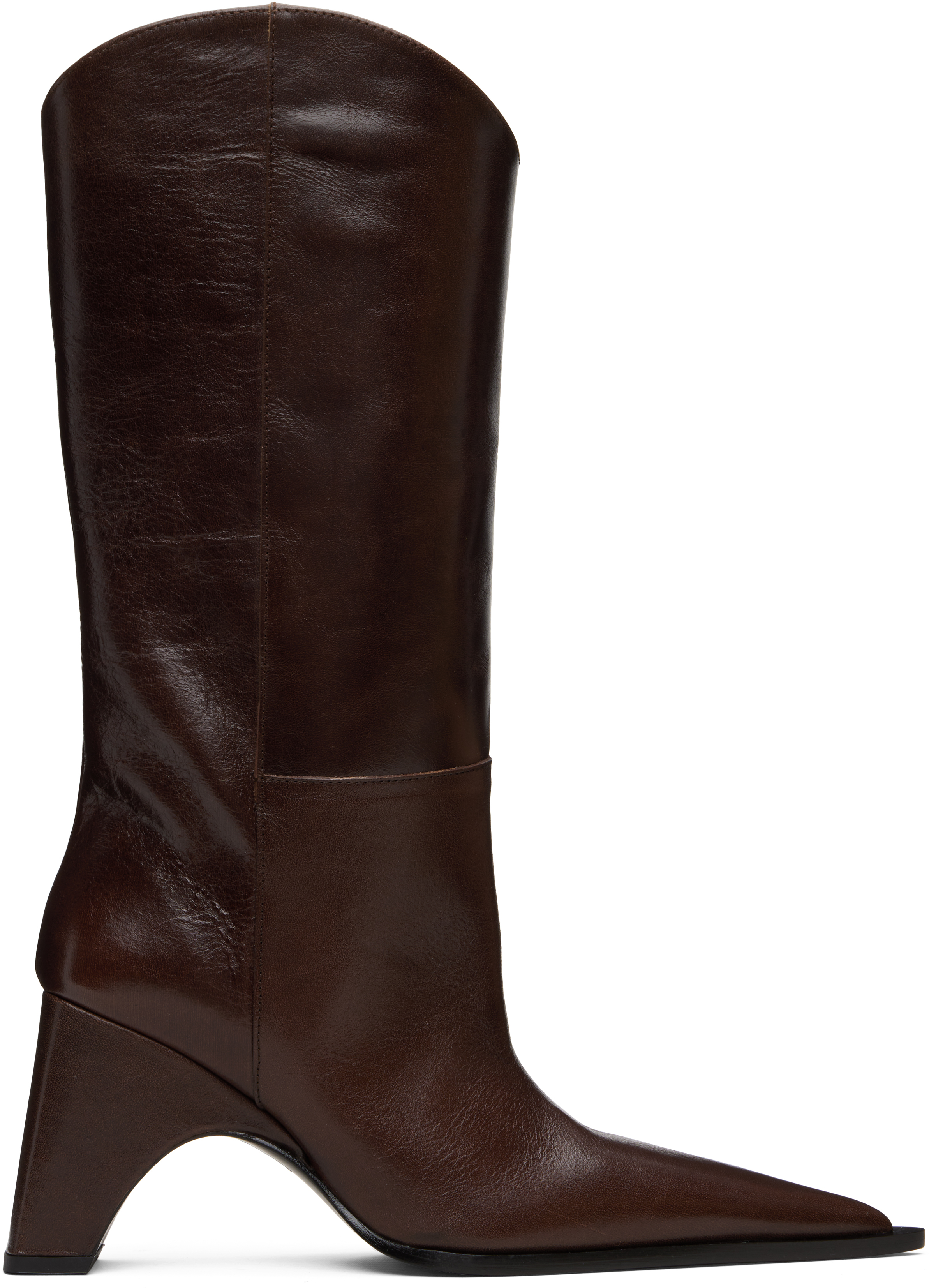 Coperni Brown Bridge Cowboy Tall Boots In Brown