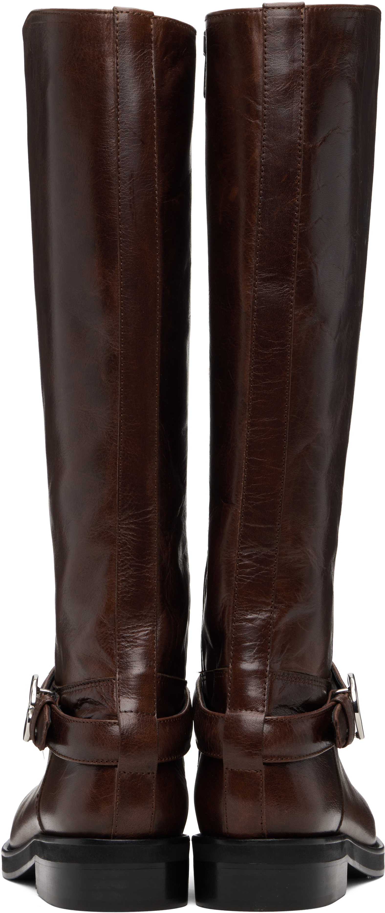 Coperni Brown Belt Cavalier Tall Boots In Brown