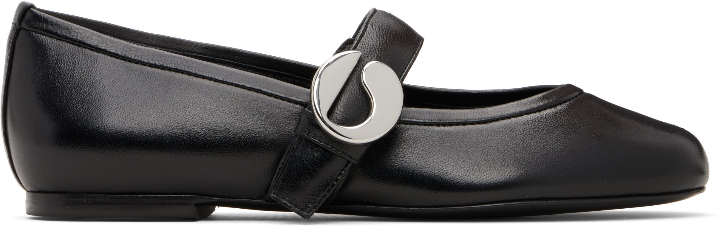 Black Belt Ballerina Flats
