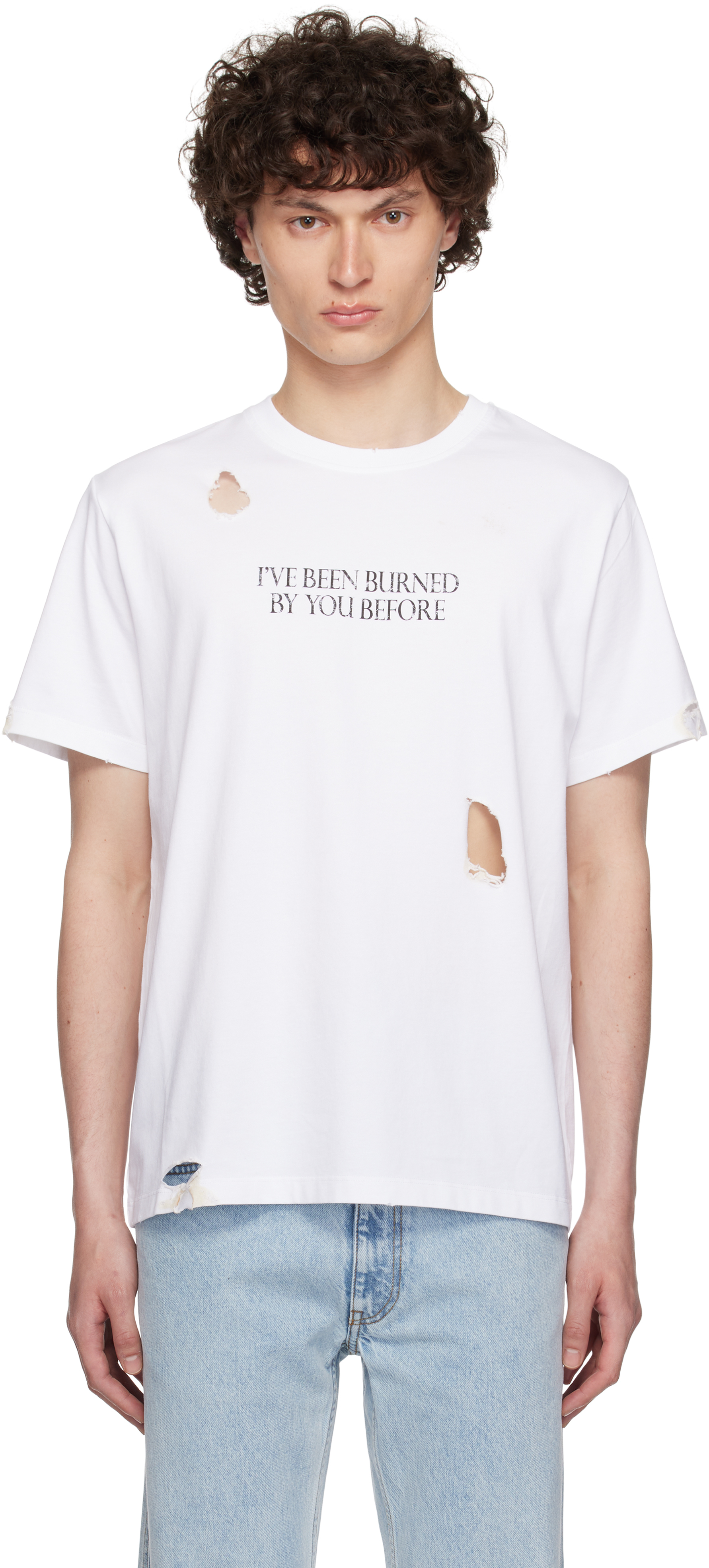 White Disney 'Burned By You Before' Boxy T-shirt