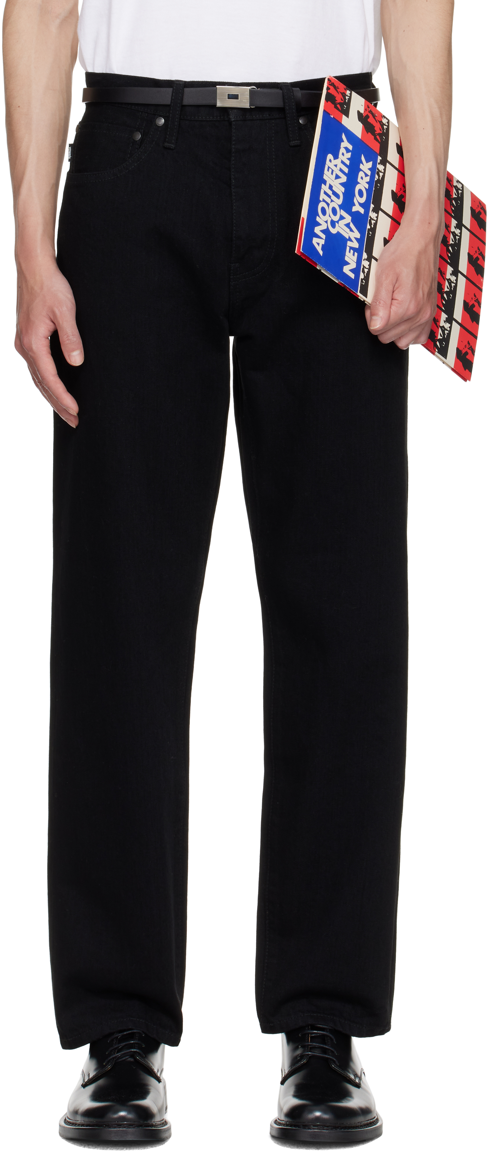 Vowels Black Og Jeans In Black