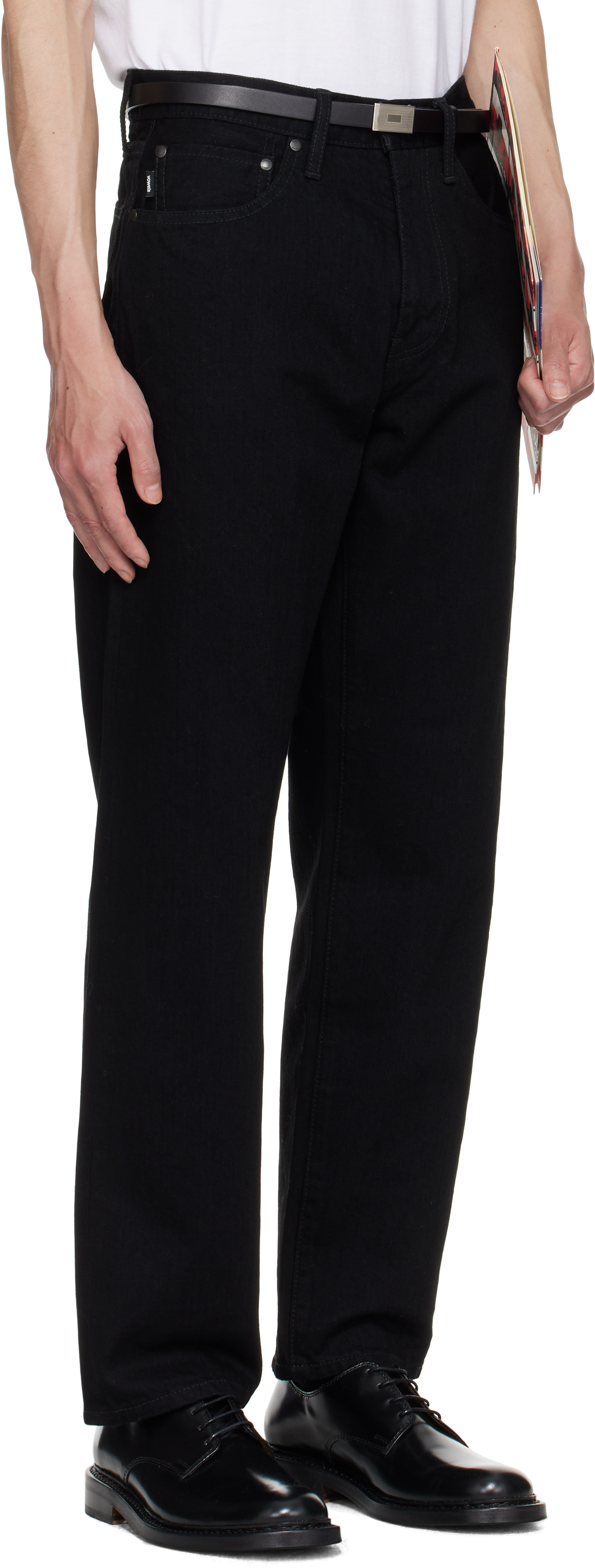 Vowels Black Og Jeans In Black